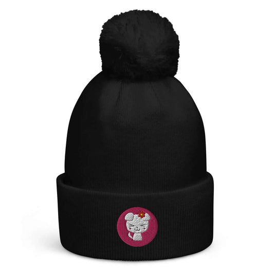 Hachi dog design pom pom beanie (Nana) - Fungi Freak