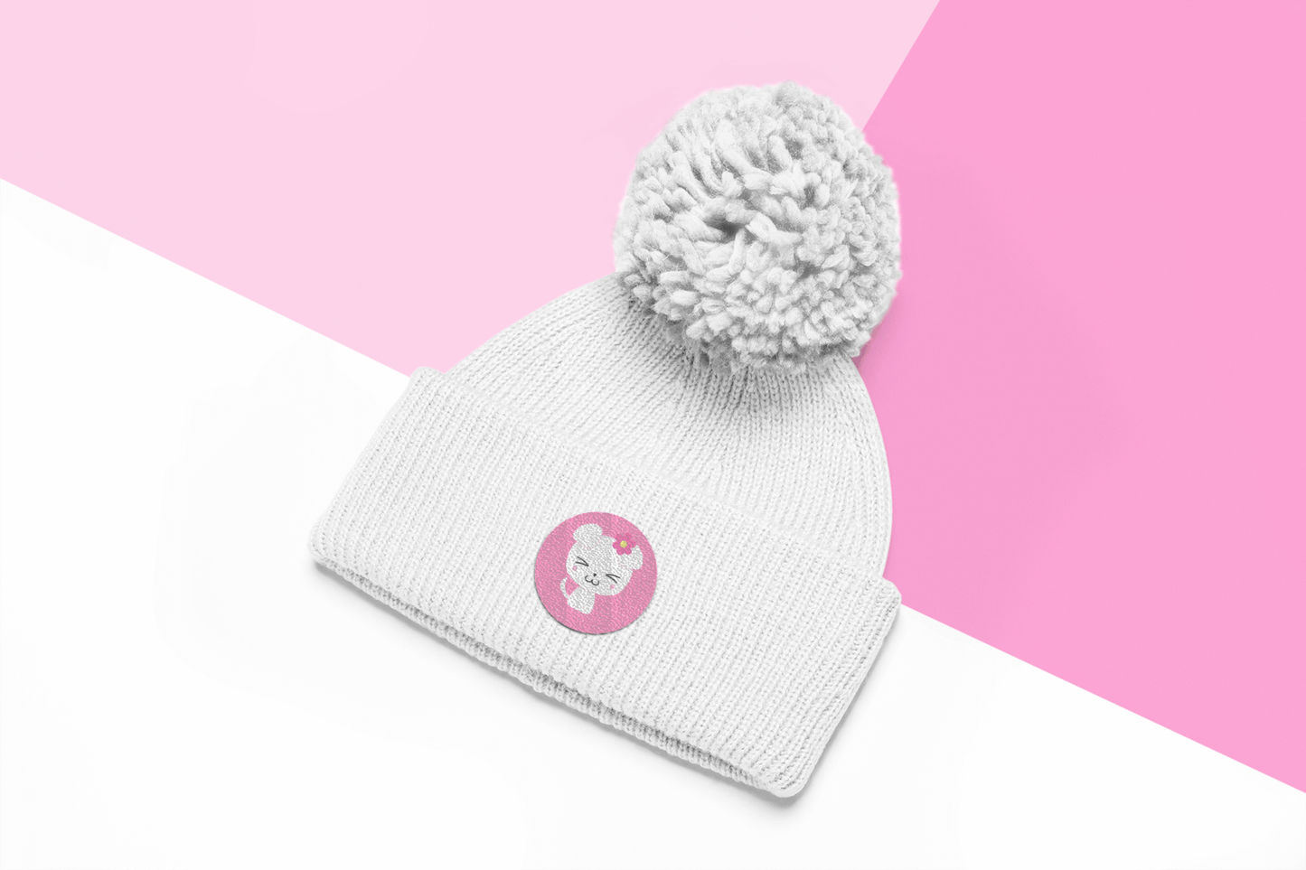 Hachi dog design pom pom beanie- Inspired by Nana Fungi Freak
