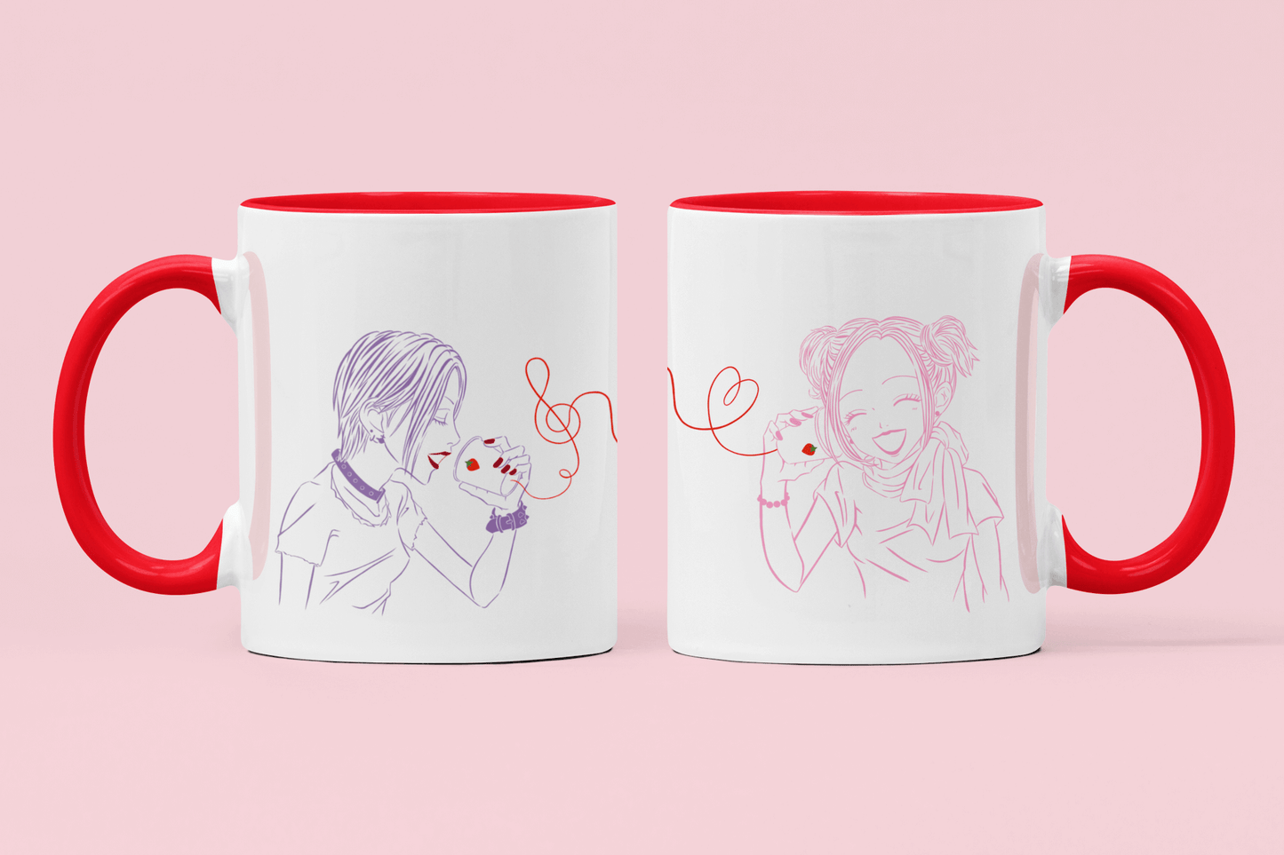 Nana & Hachi Mug with Color Inside – Inspired by Nana Fungi Freak