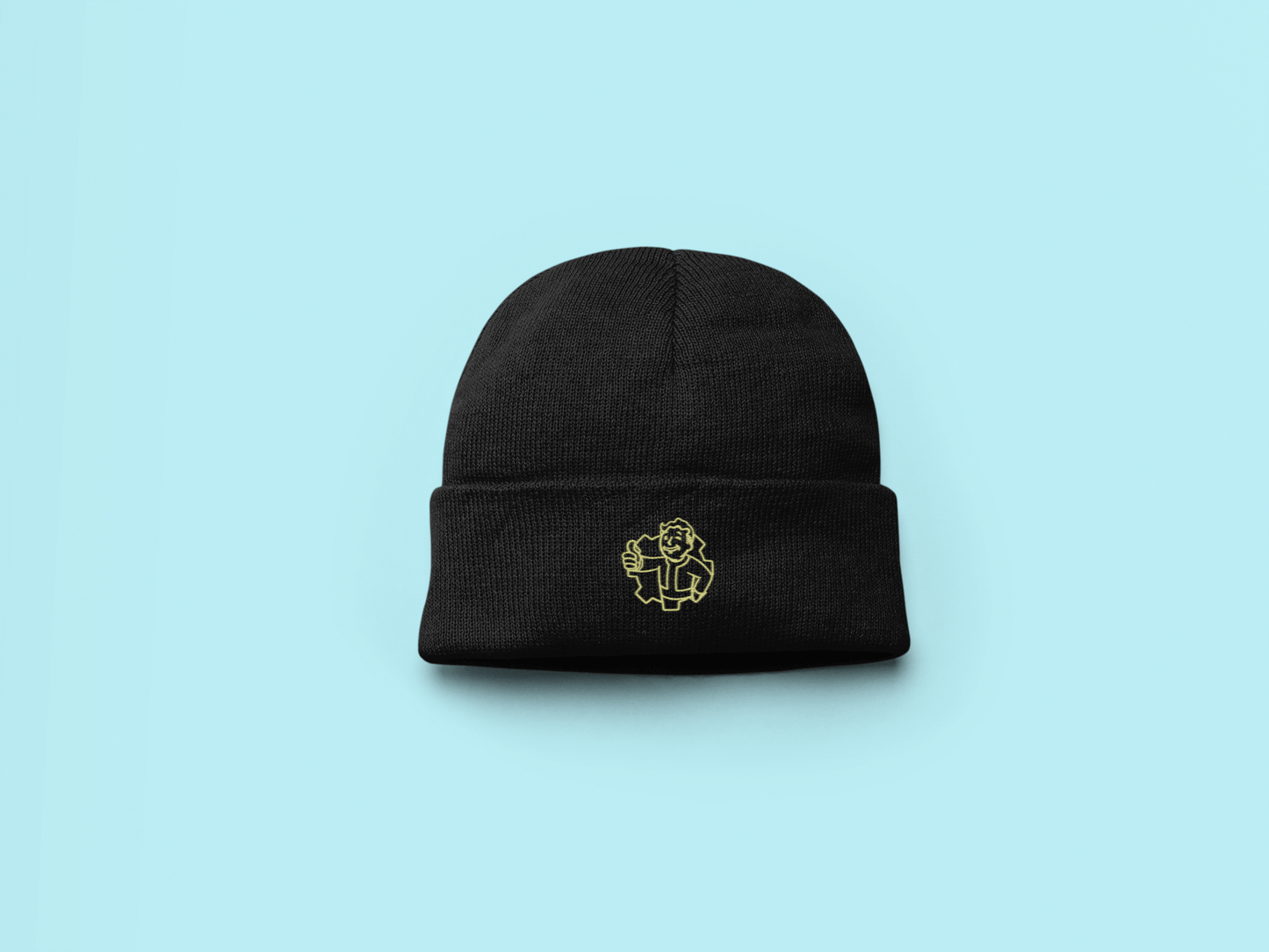 Vault-boy Organic ribbed beanie -Inspired by Fallout Fungi Freak
