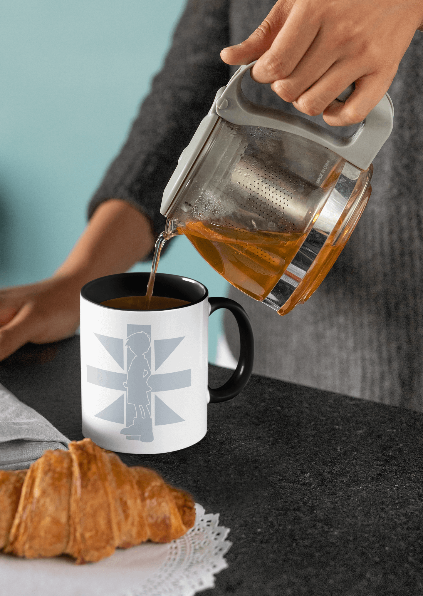 Joe/Gomamon Mug with Color Inside – Inspired by Digimon Adventure Fungi Freak