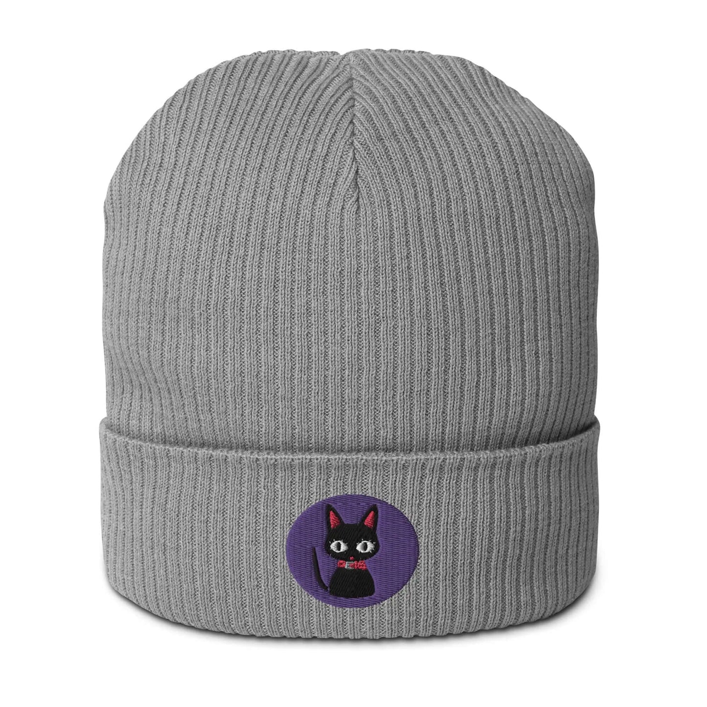 Nana Cat Design Organic ribbed beanie (Nana) - Fungi Freak