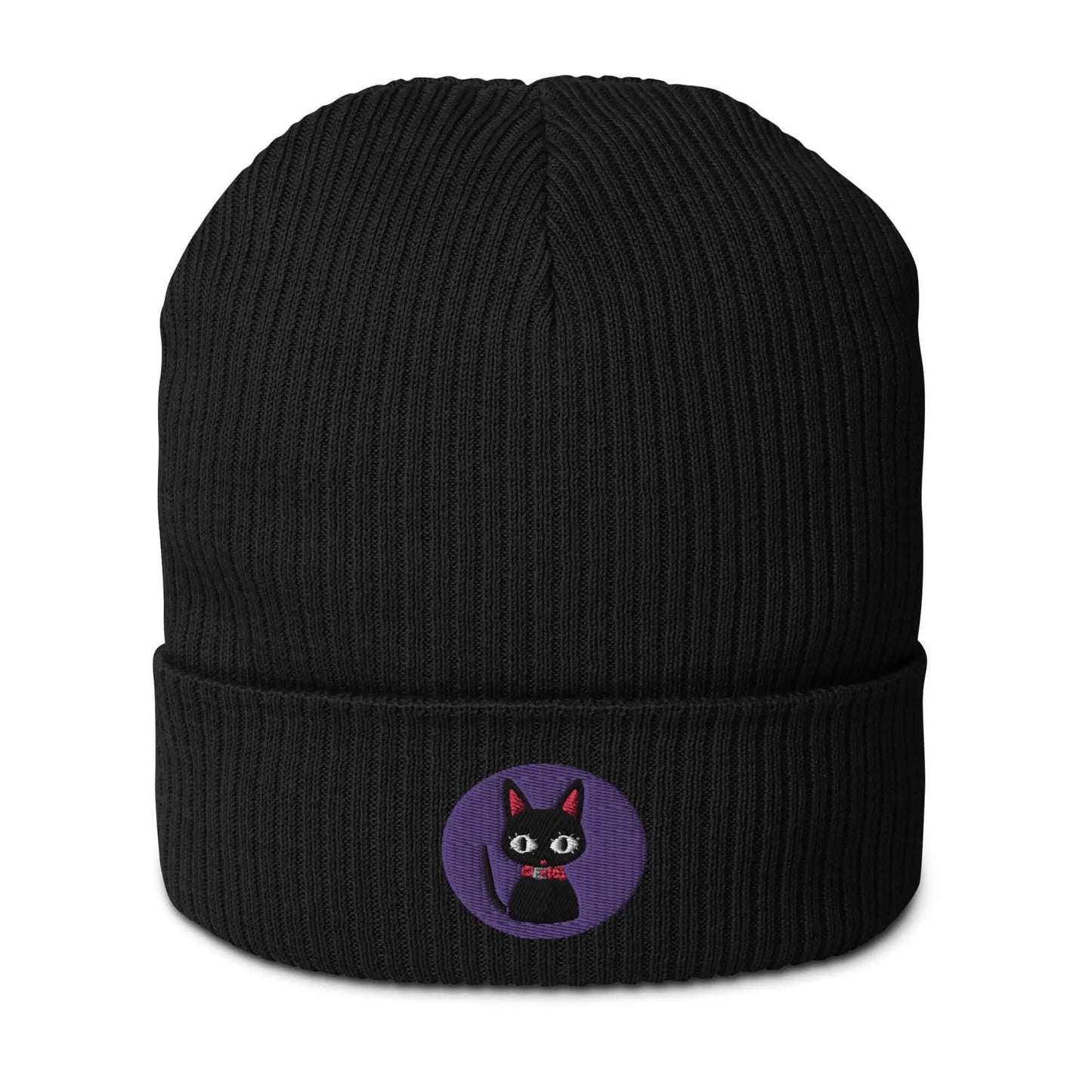 Nana Cat Design Organic ribbed beanie (Nana) - Fungi Freak