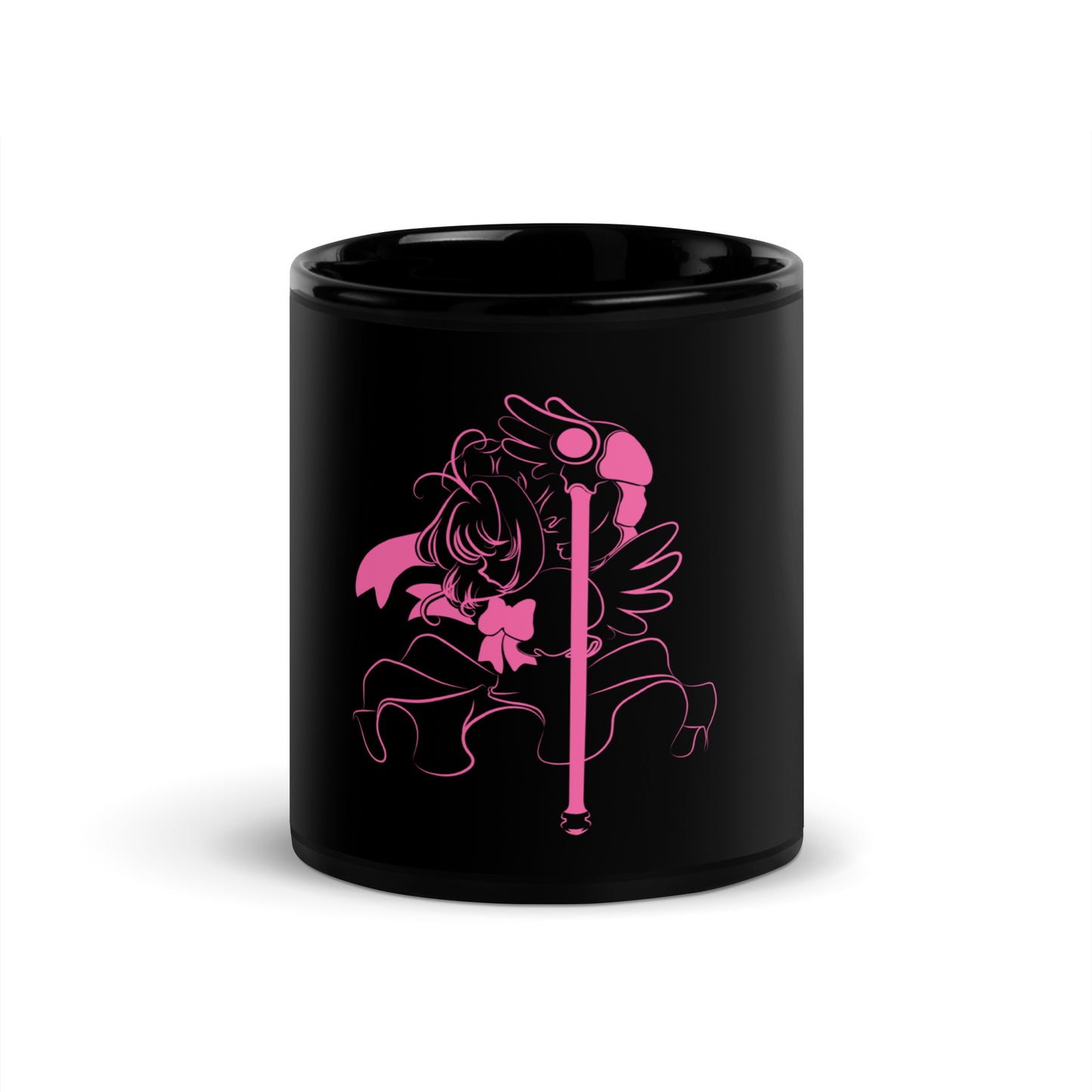 Sakura Black Glossy Mug (Cardcaptor Sakura)