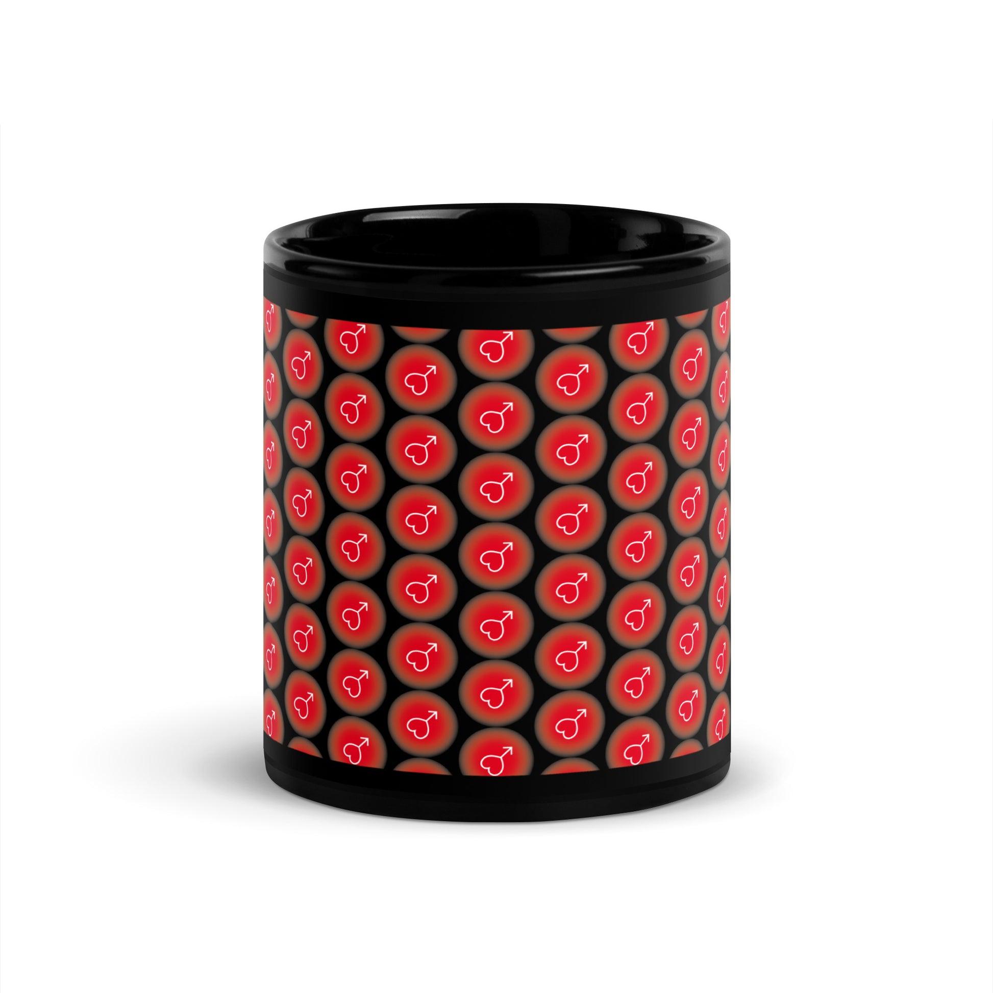 Sailor Mars Symbol  Black Glossy Mug (Sailor Moon)