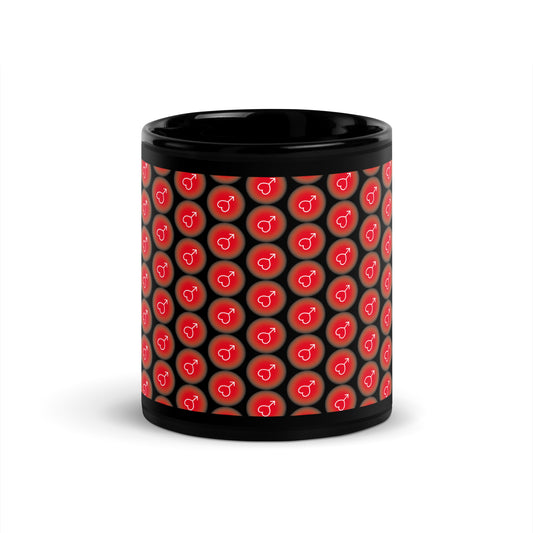 Sailor Mars Symbol  Black Glossy Mug (Sailor Moon)