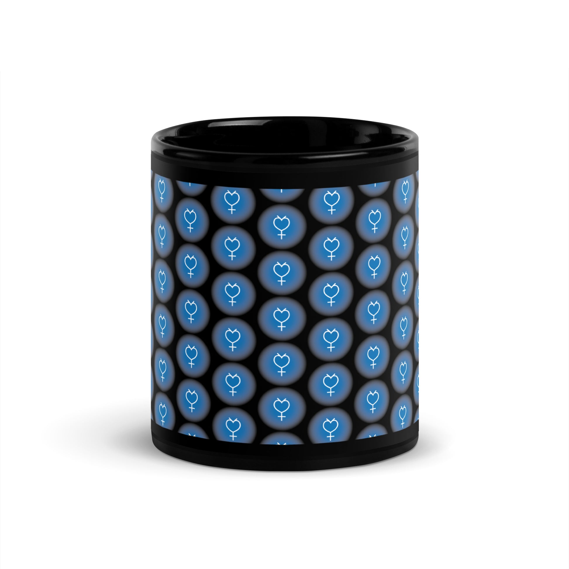 Sailor Mercury Symbol Black Glossy Mug (Sailor Moon)