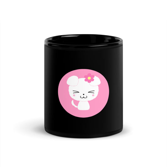 Hachi Black Glossy Mug (Nana)