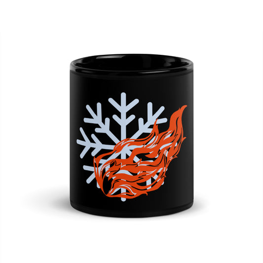 Todoroki Quirk Symbol Black Glossy Mug (My Hero Academia)