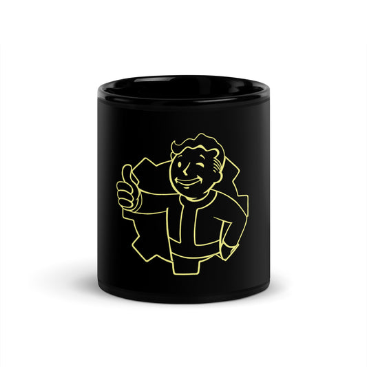 Vault-boy Black Glossy Mug (Fallout)