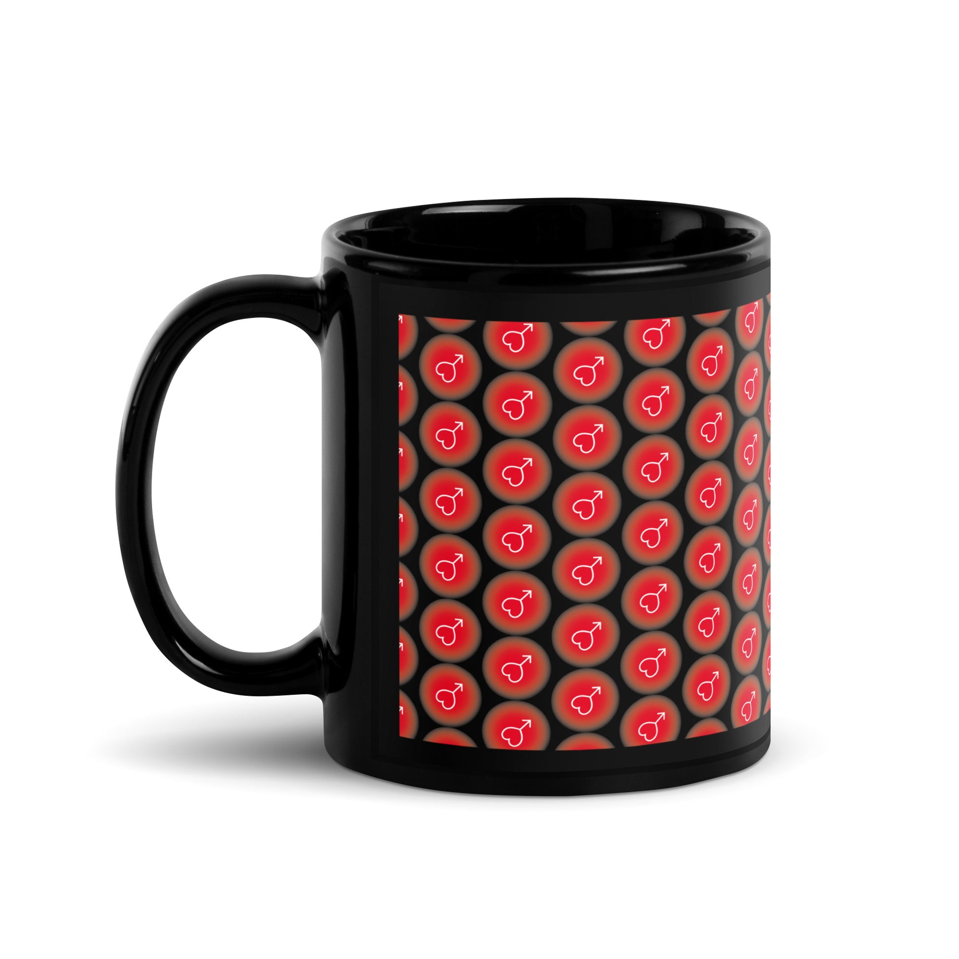 Sailor Mars Symbol  Black Glossy Mug (Sailor Moon)