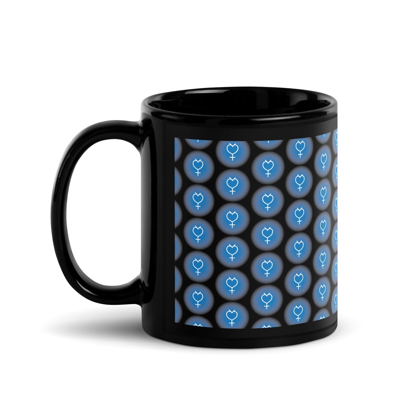 Sailor Mercury Symbol Black Glossy Mug (Sailor Moon)