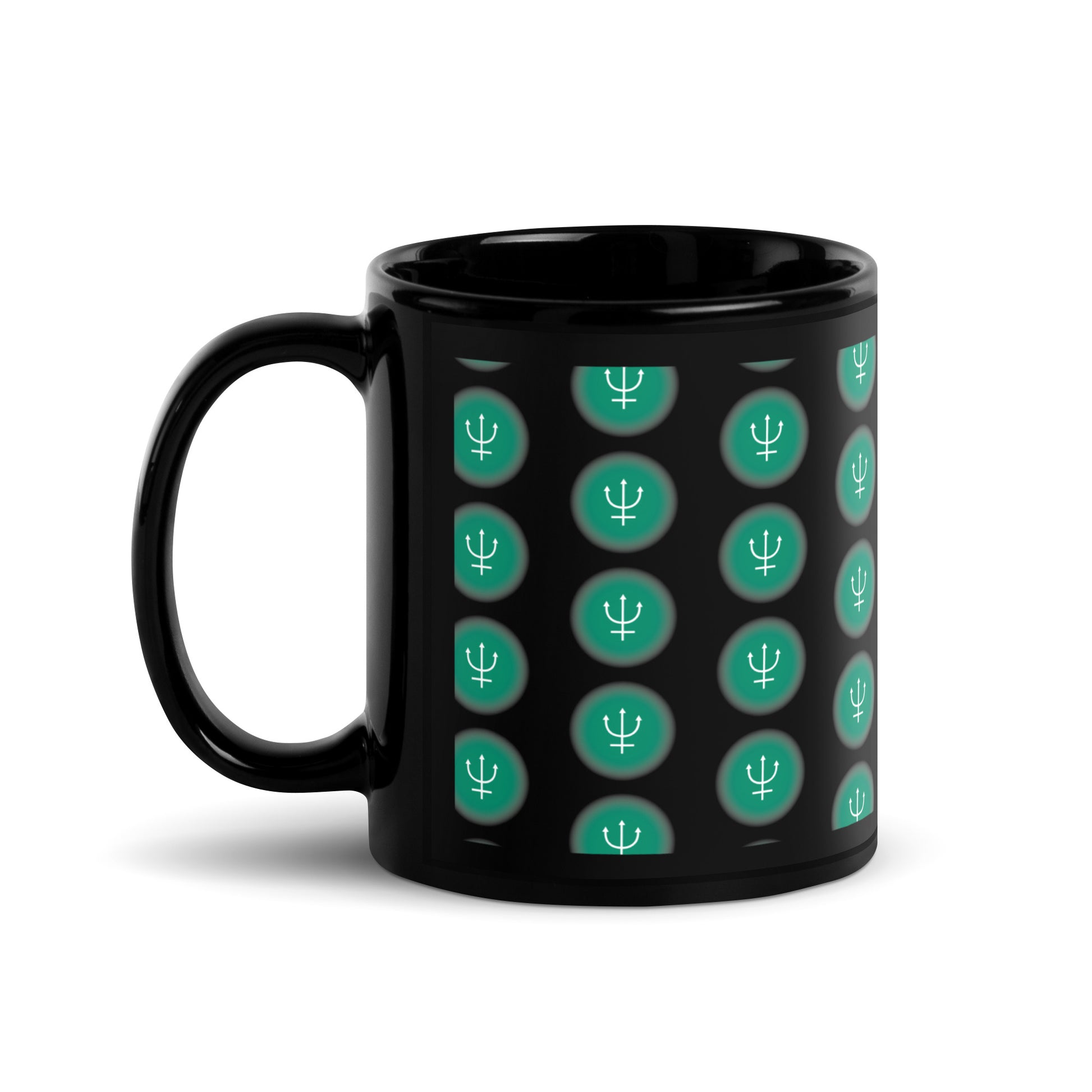 Sailor Neptune Symbol Black Glossy Mug (Sailor Moon)