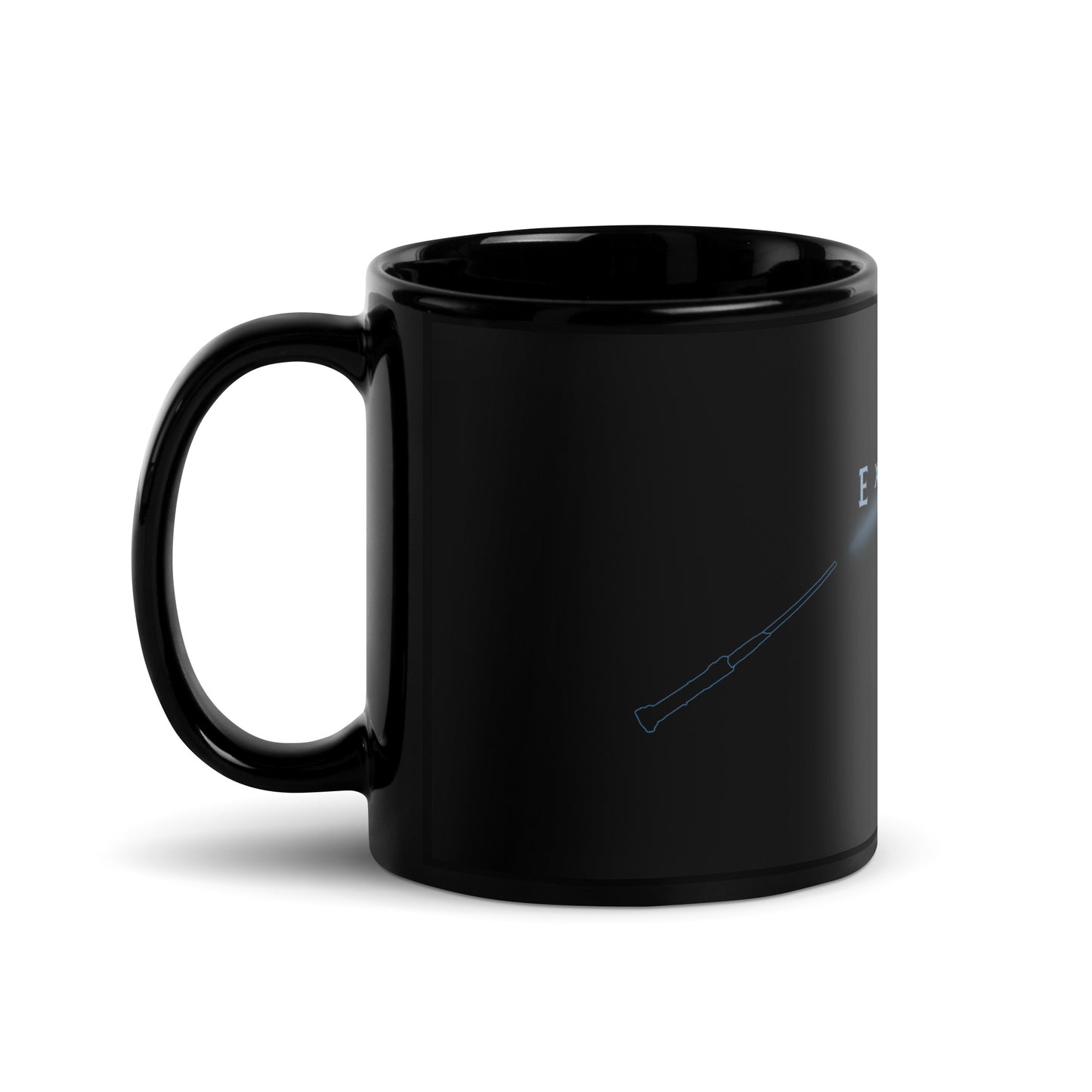 Expecto Patronum Black Glossy Mug (Harry Potter)