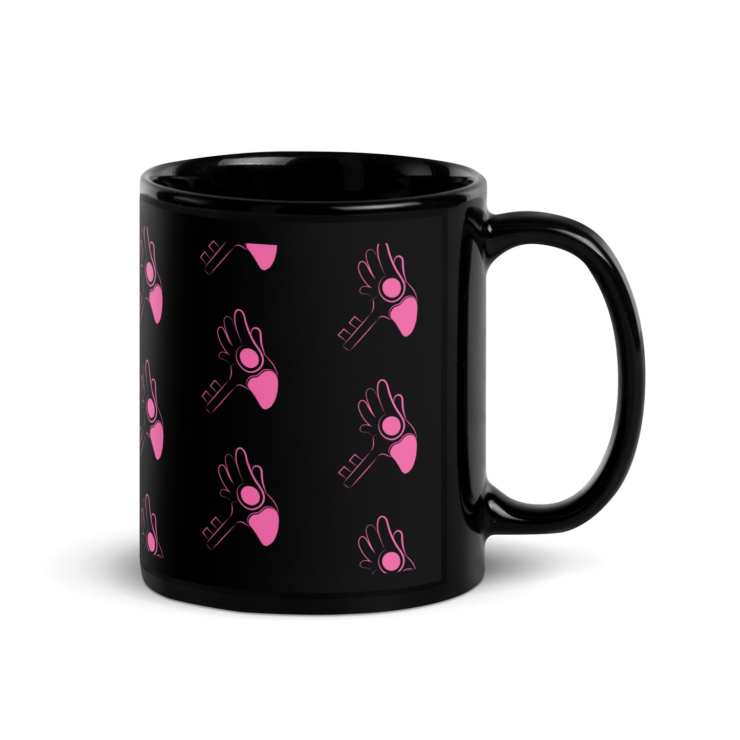 Sakura Key Black Glossy Mug (Cardcaptor Sakura)