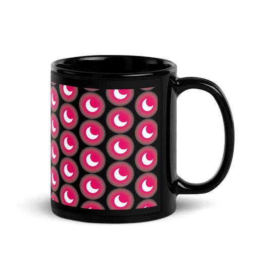 Sailor Moon Crescent Moon Symbol Black Glossy Mug (Sailor Moon)