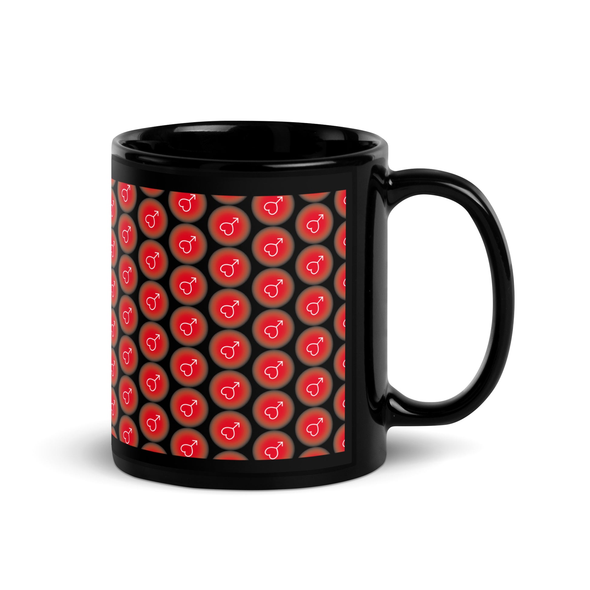 Sailor Mars Symbol  Black Glossy Mug (Sailor Moon)