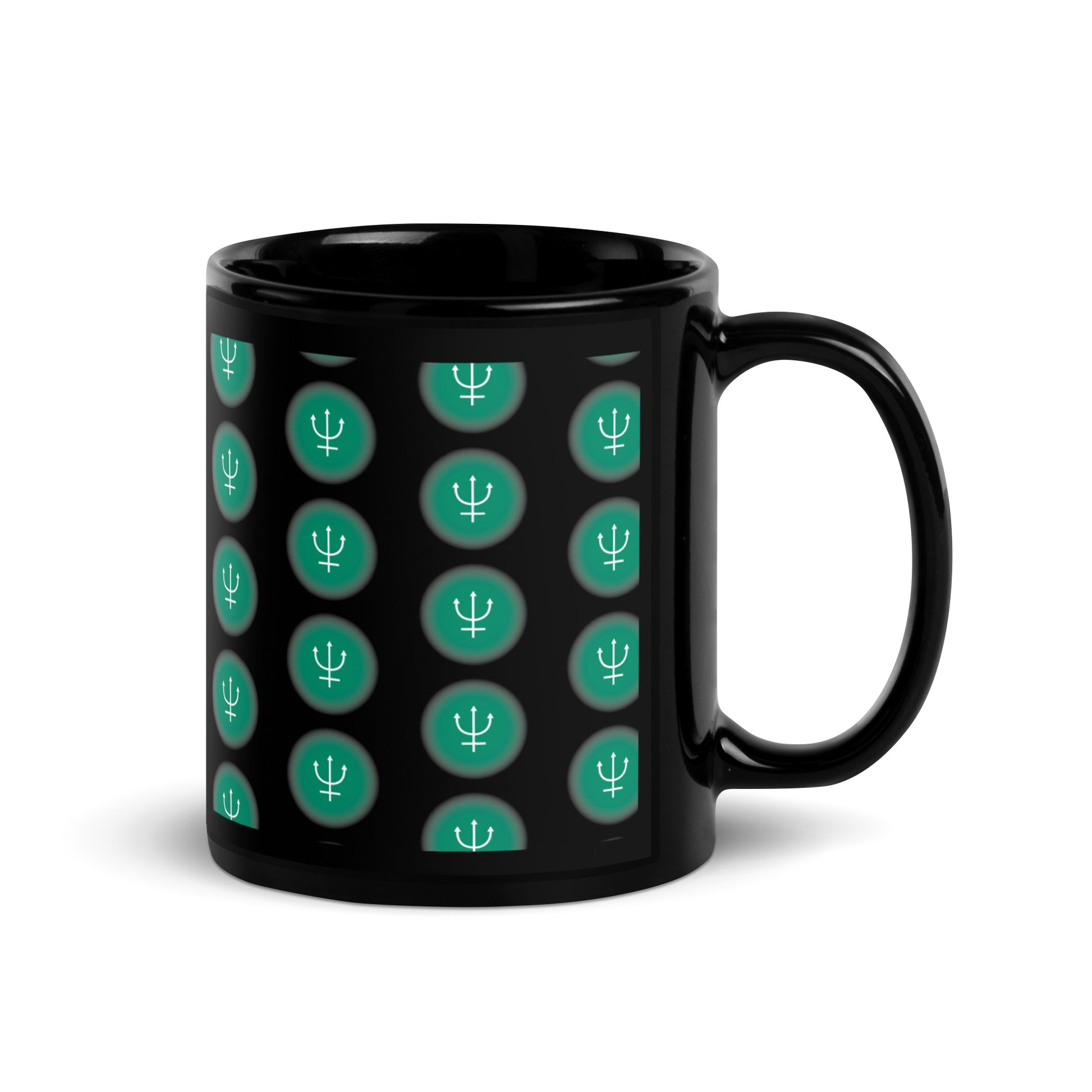 Sailor Neptune Symbol Black Glossy Mug (Sailor Moon)