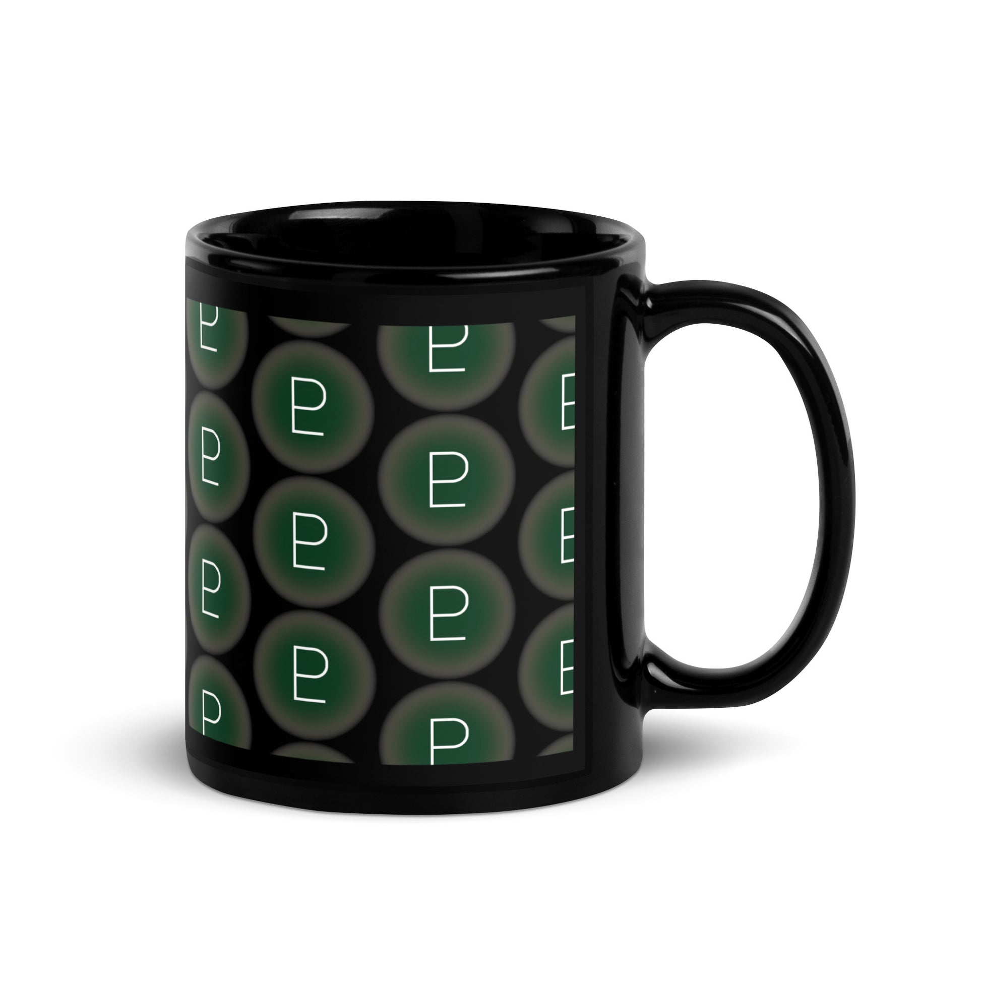 Sailor Pluto Symbol Black Glossy Mug (Sailor Moon)