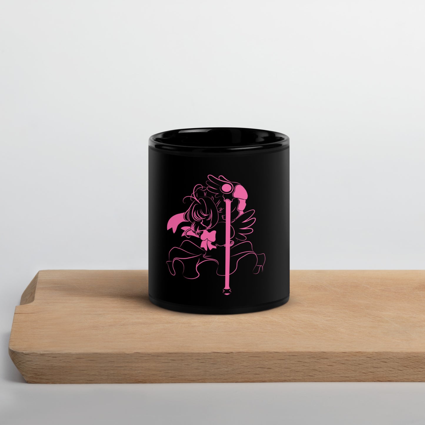 Sakura Black Glossy Mug (Cardcaptor Sakura)