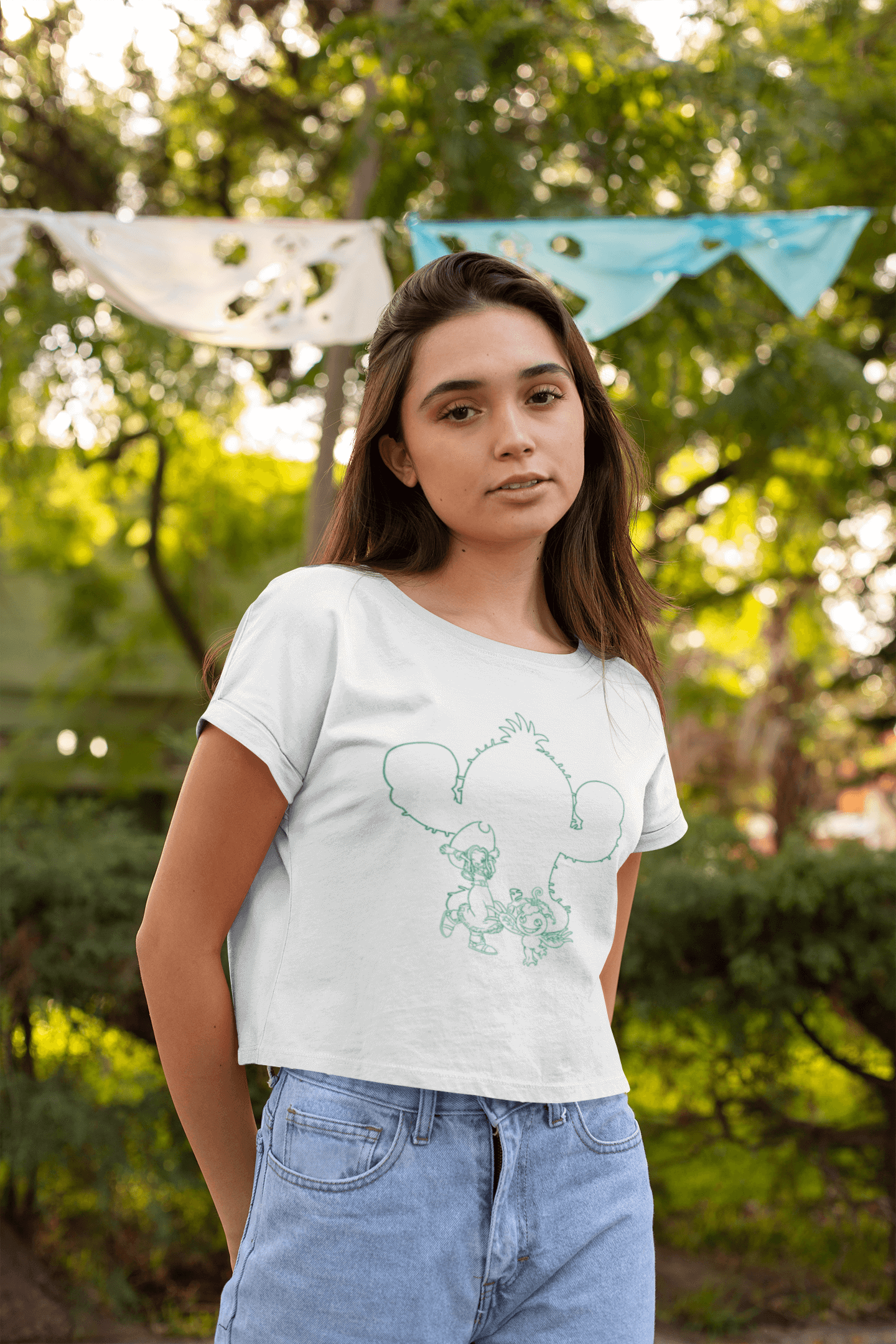 Mimi/Palmon Crop Tee – Inspired by Digimon Adventure Fungi Freak