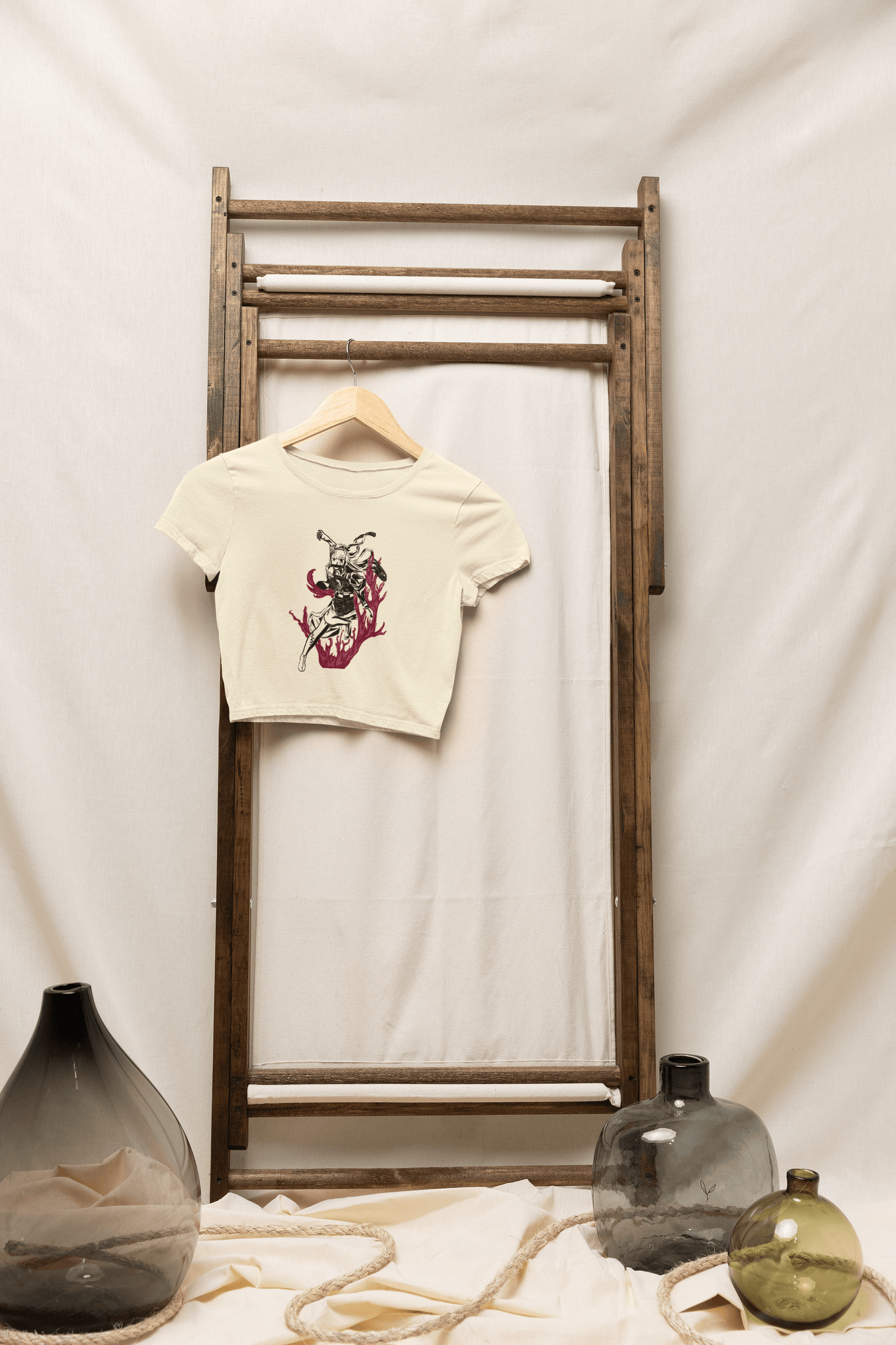 Nezuko Crop Tee - Inspired by Demon Slayer Fungi Freak