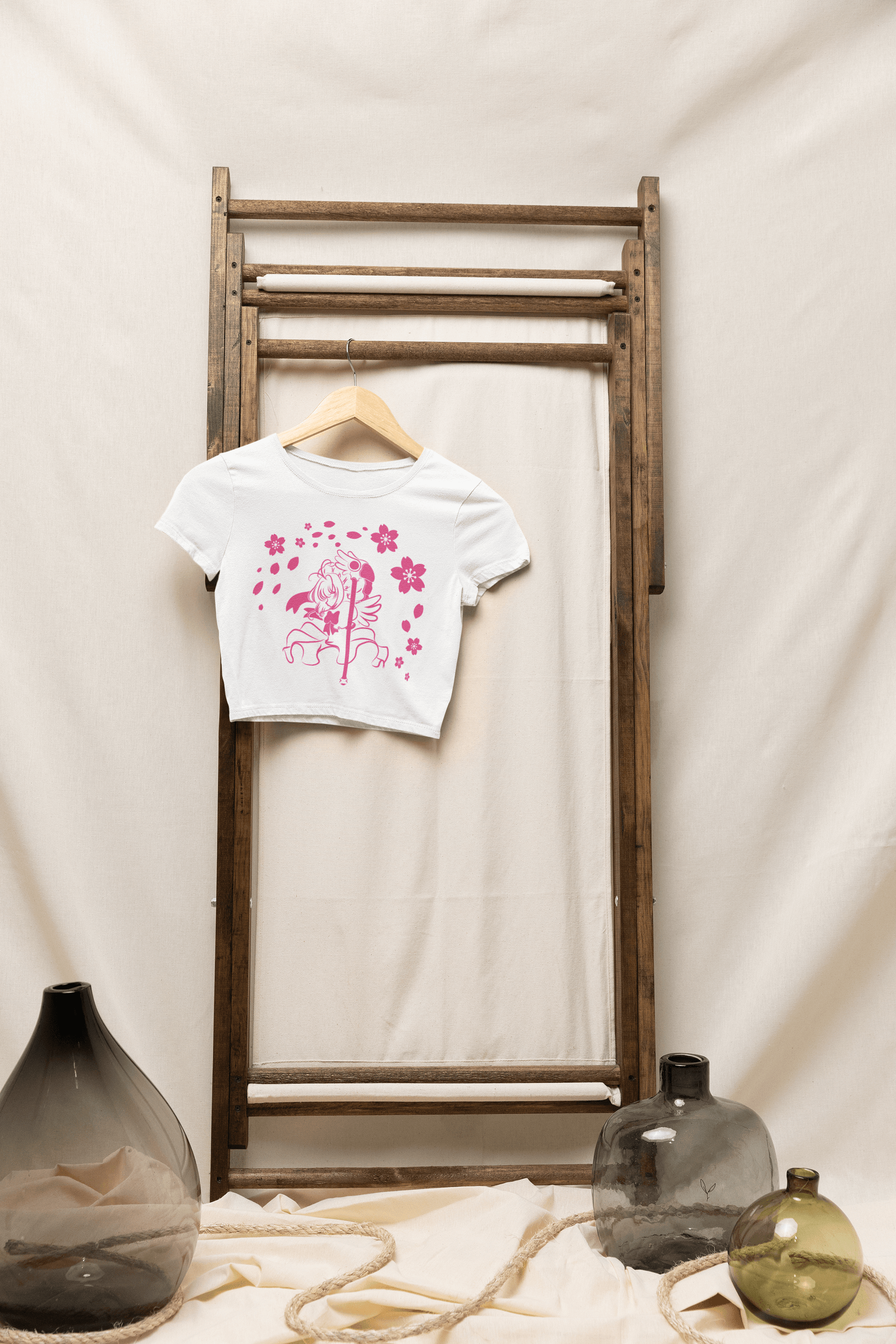 Sakura Crop Tee – Inspired by Cardcaptor Sakura Fungi Freak