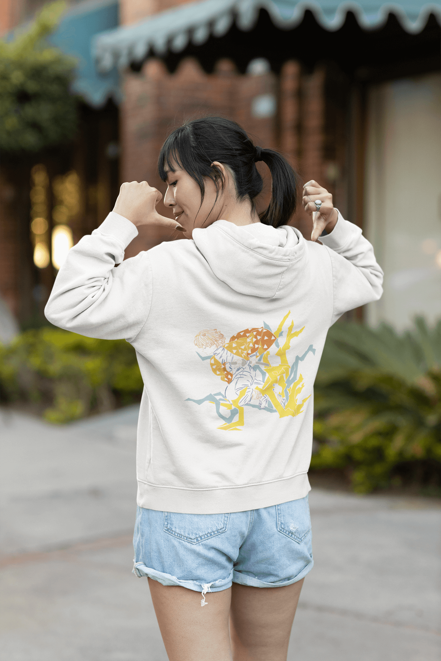 Sudadera con capucha Zenitsu: inspirada en Demon Slayer