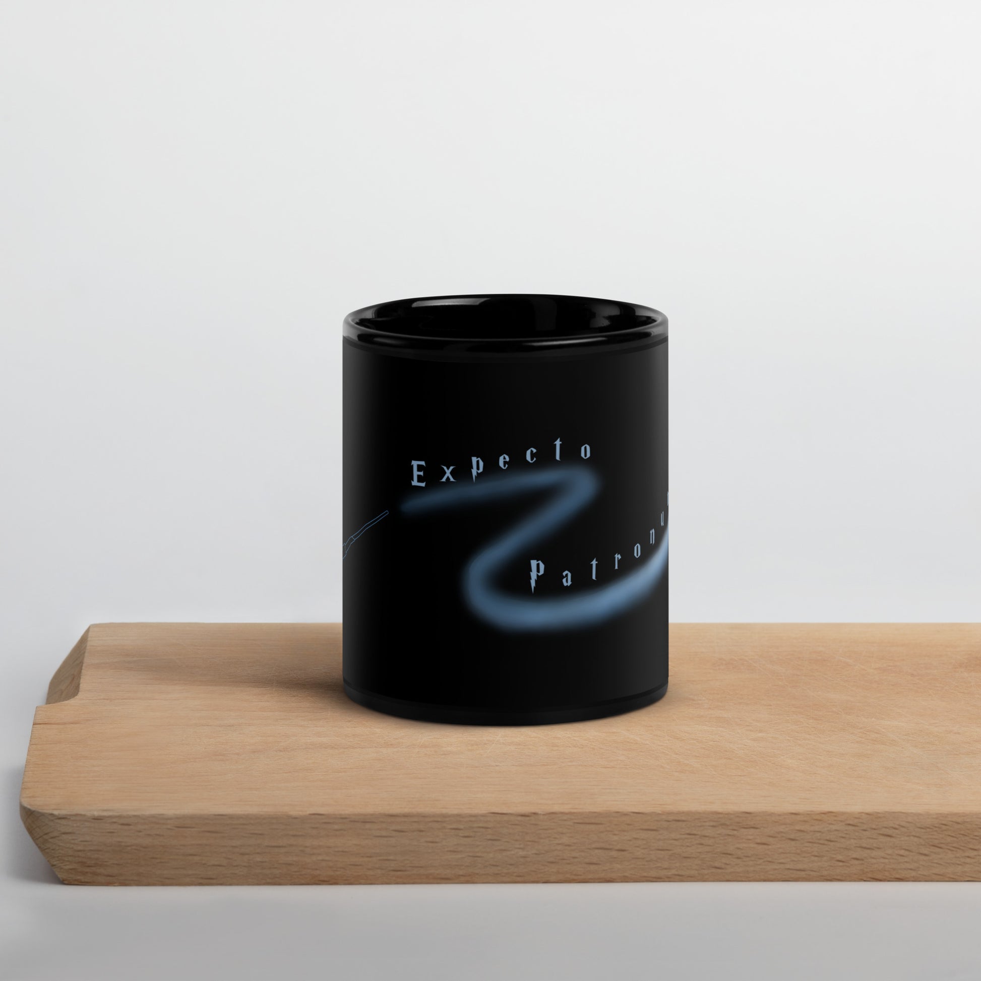 Expecto Patronum Black Glossy Mug (Harry Potter)