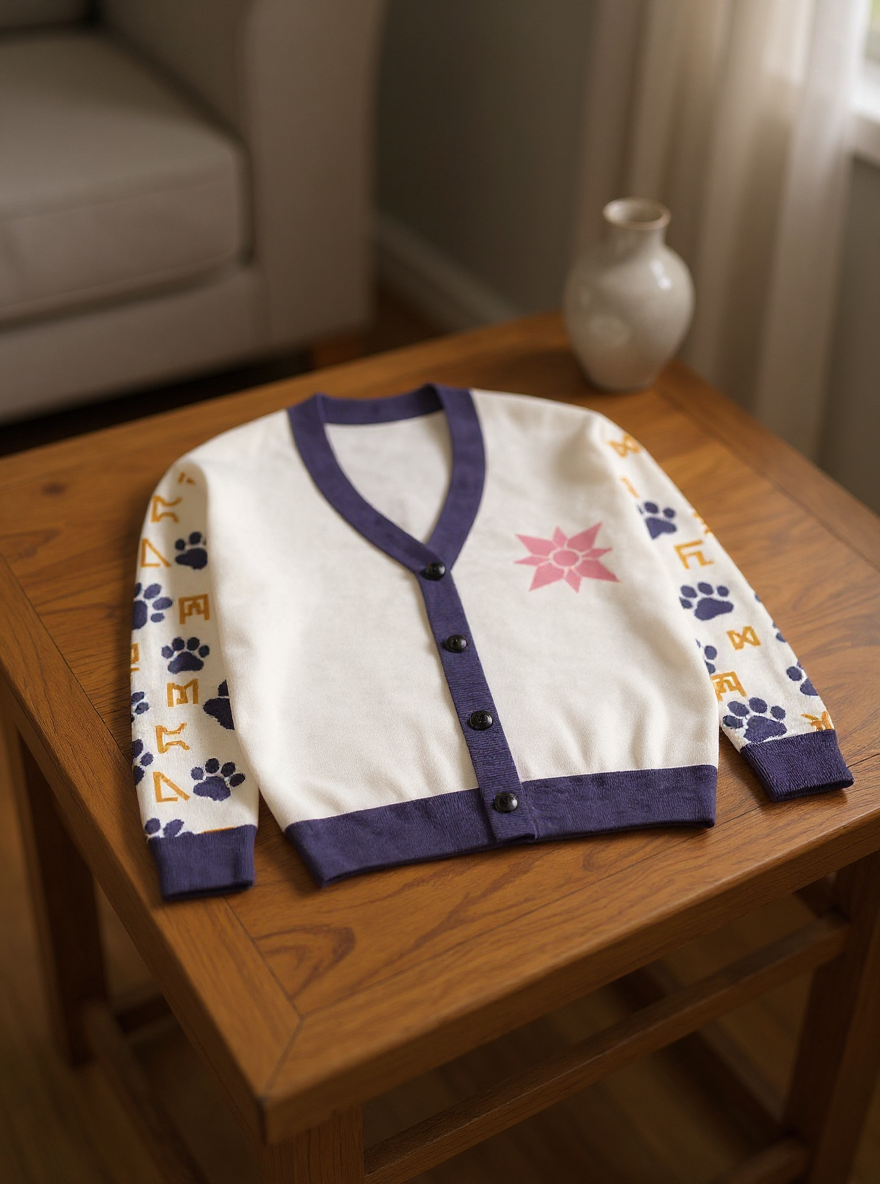 Light Crest Knitted Cardigan – Inspired by Digimon Adventure Fungi Freak
