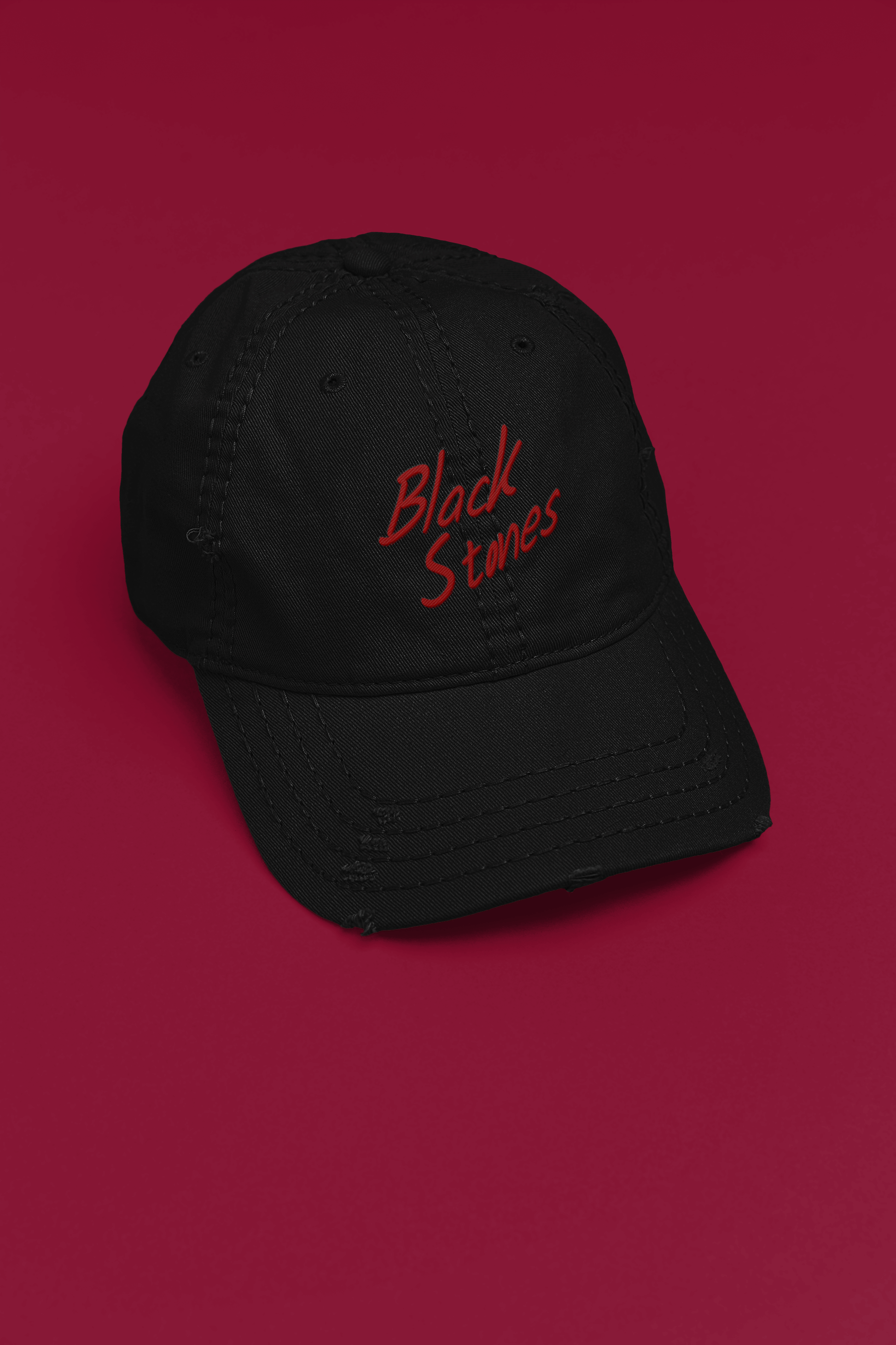 Black Stones distressed cap-Inspired by Nana Fungi Freak