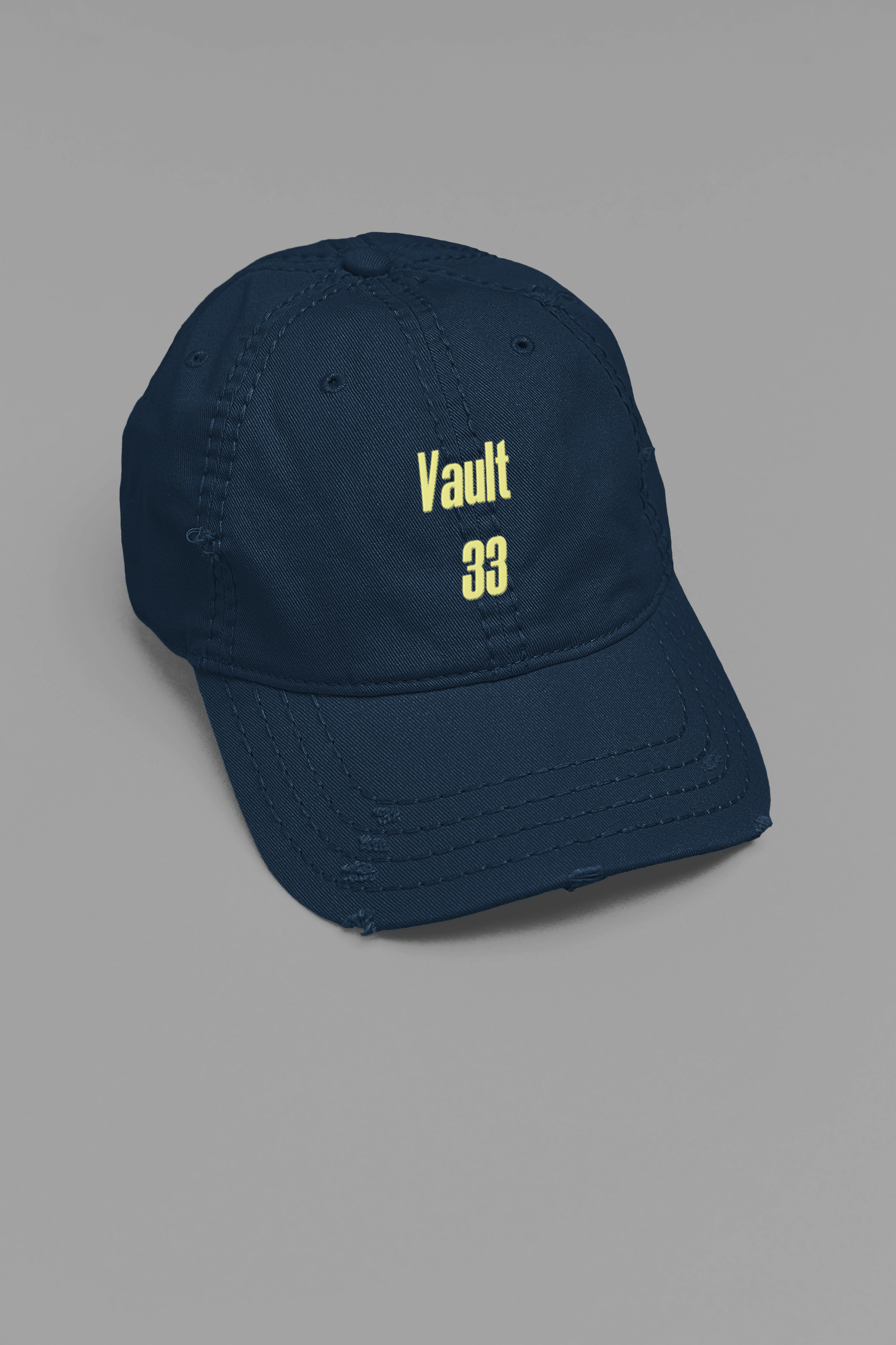 Vault 33 distressed cap - Inpired by Fallout Fungi Freak