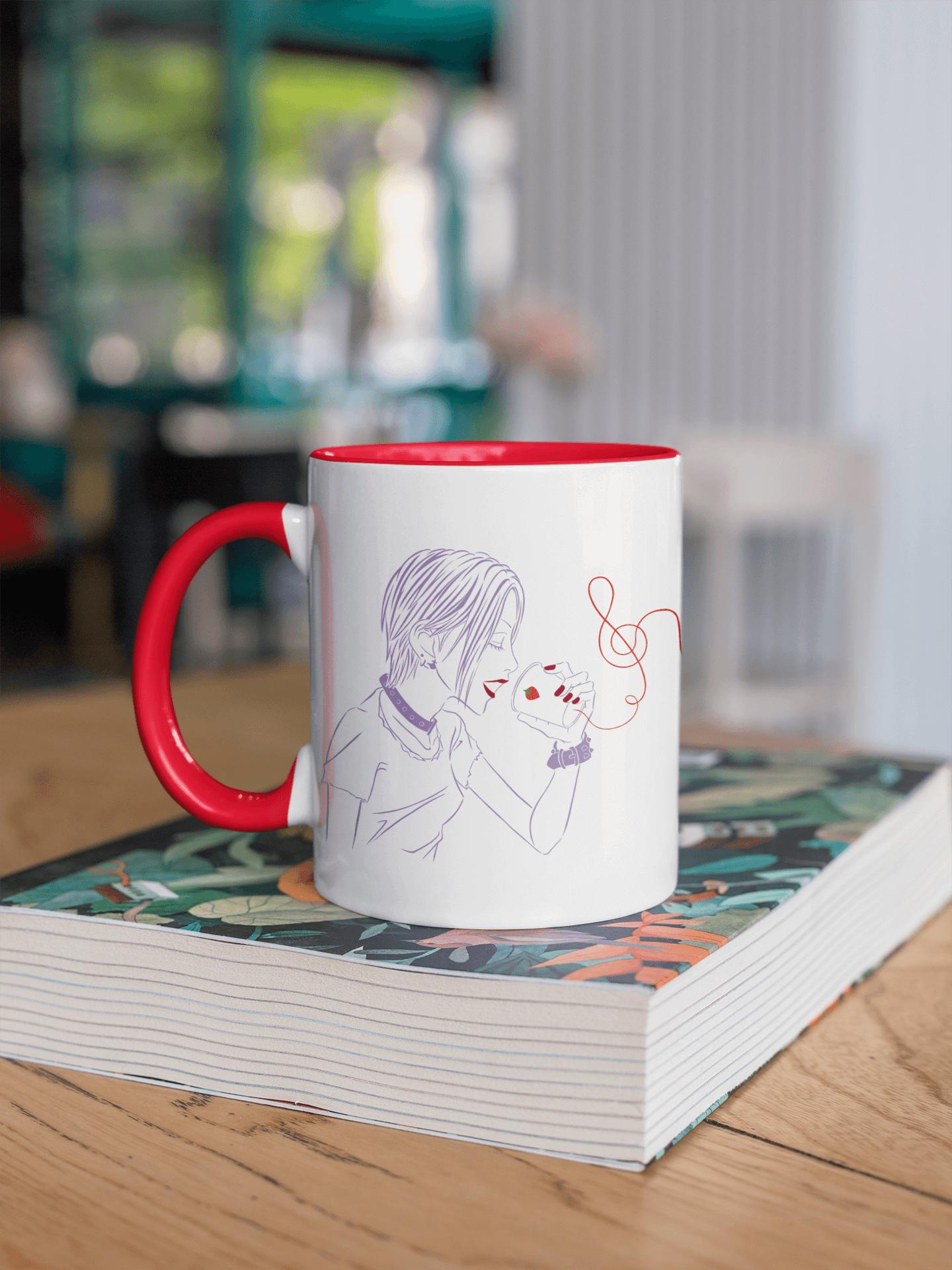 Nana & Hachi Mug with Color Inside – Inspired by Nana Fungi Freak