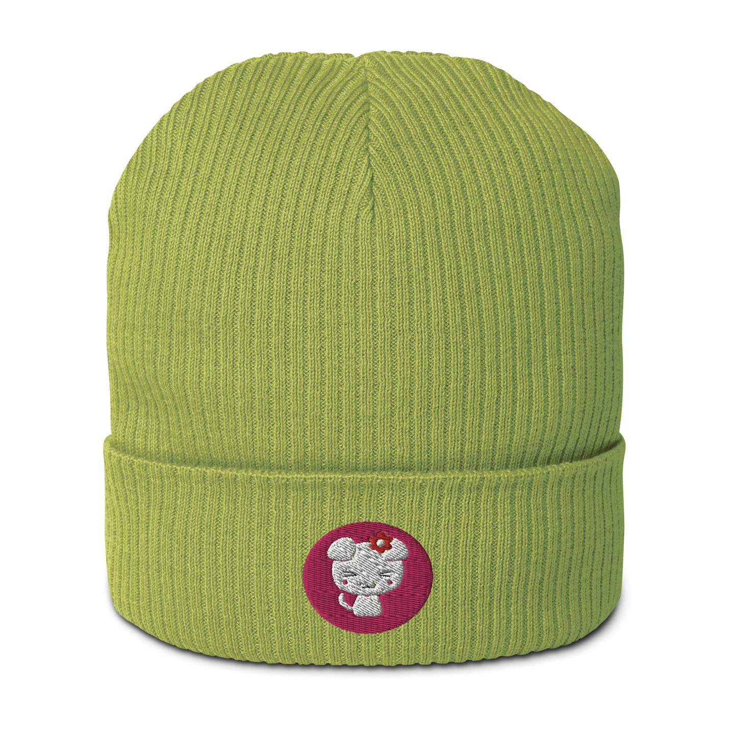 Hachi Dog Design Organic ribbed beanie (Nana)