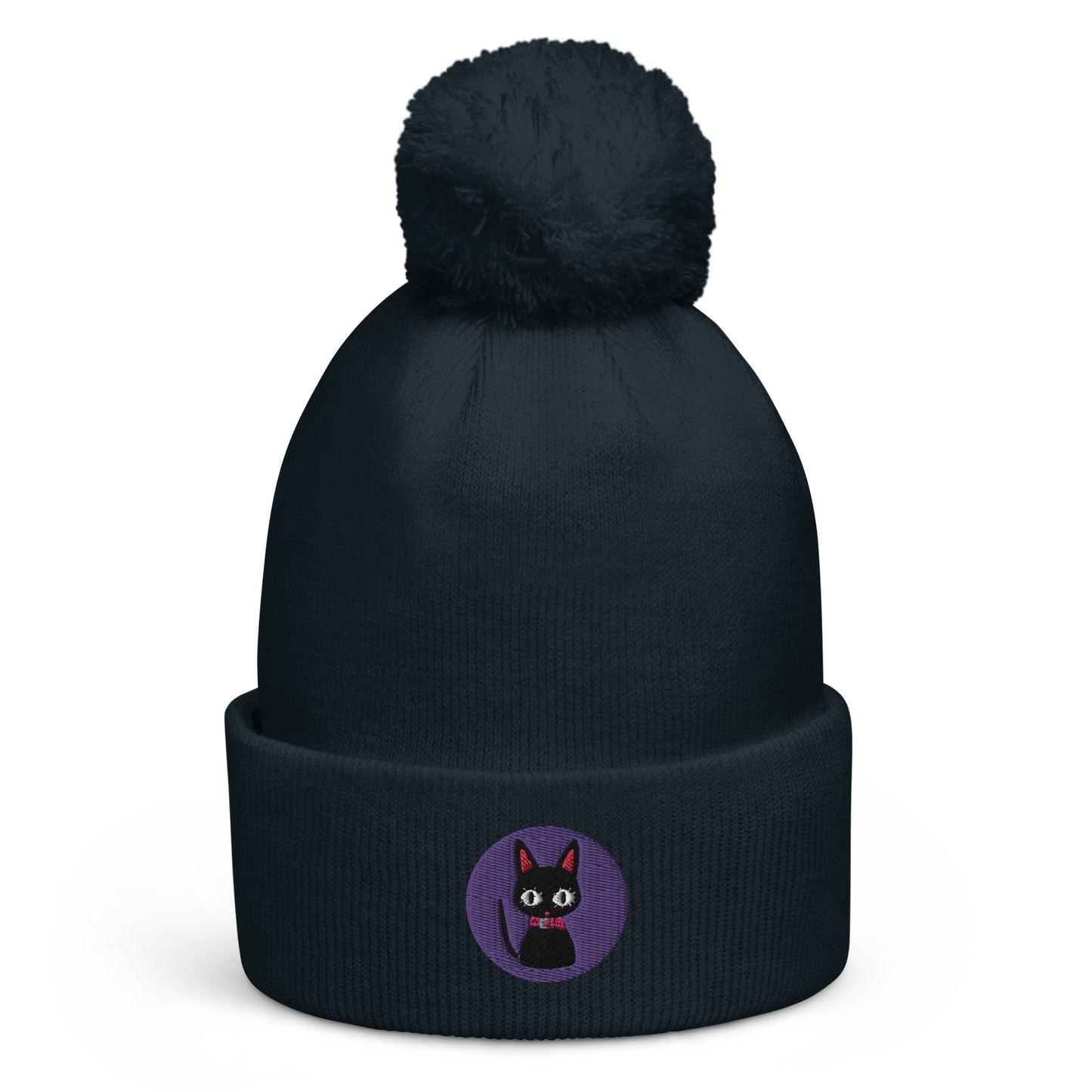 Nana cat design pom pom beanie (Nana)