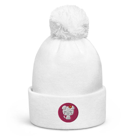 Hachi dog design pom pom beanie (Nana)