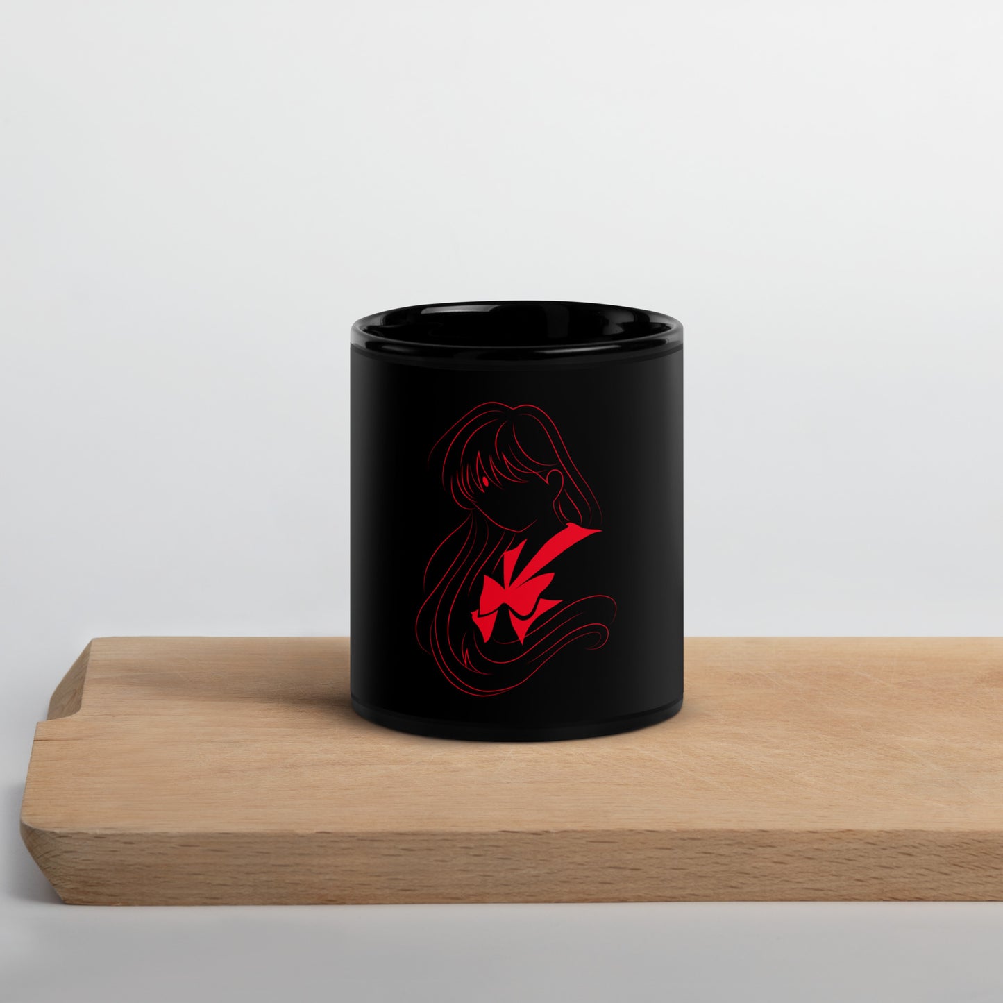 Sailor Mars Black Glossy Mug (Sailor Moon)