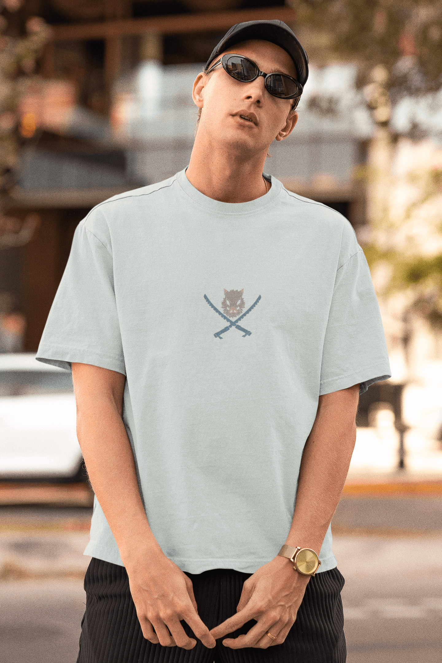 Inosuke Oversized T-shirt – Inspired by Demon Slayer Fungi Freak