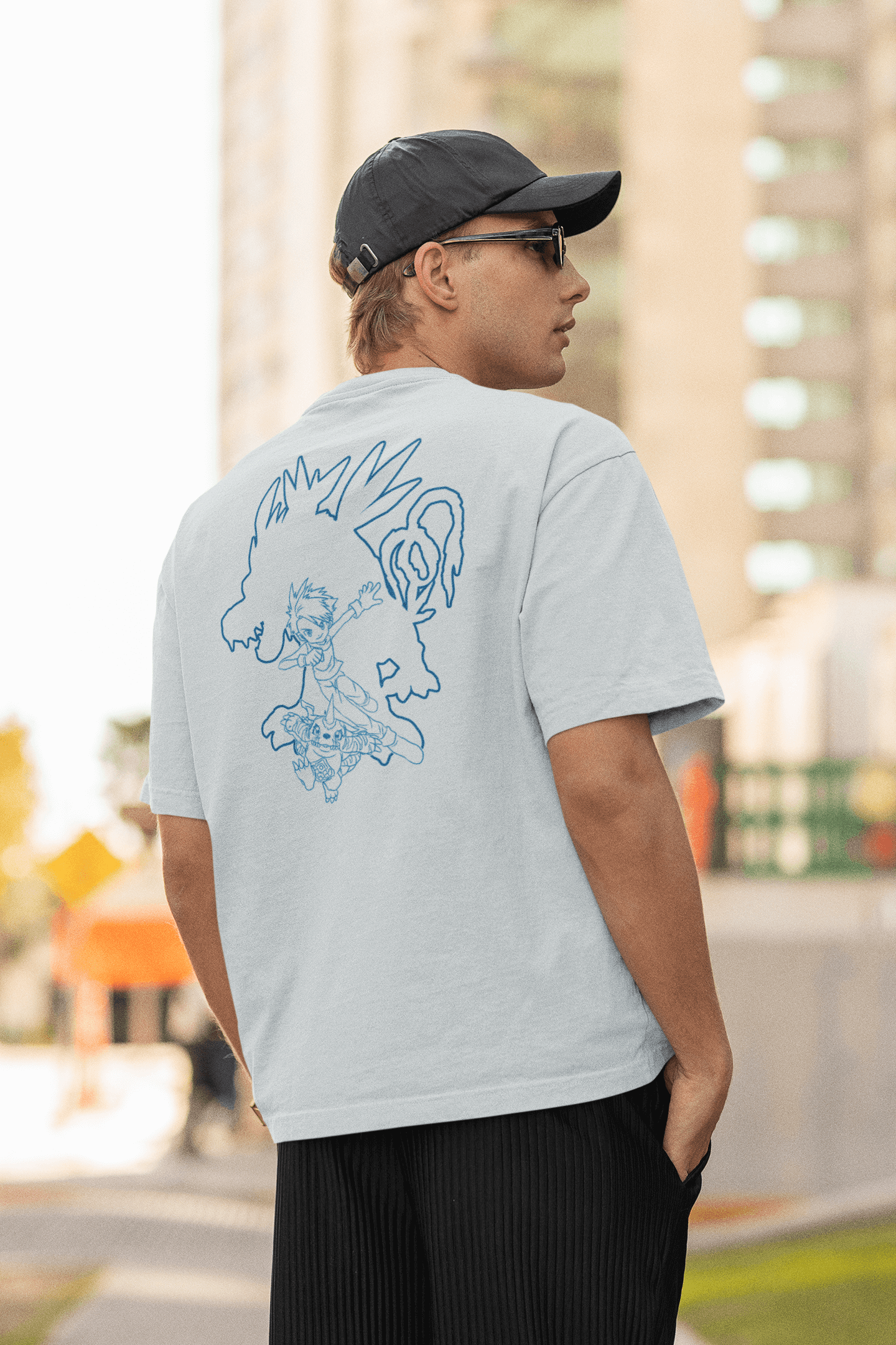 Yamato/Gabumon Oversized T-shirt – Inspired by Digimon Adventure Fungi Freak