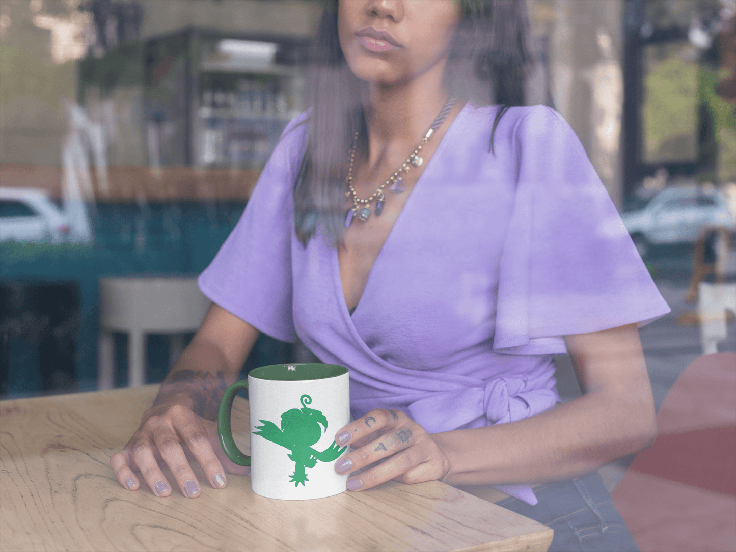 Mimi/Palmon Mug with Color Inside – Inspired by Digimon Adventure Fungi Freak