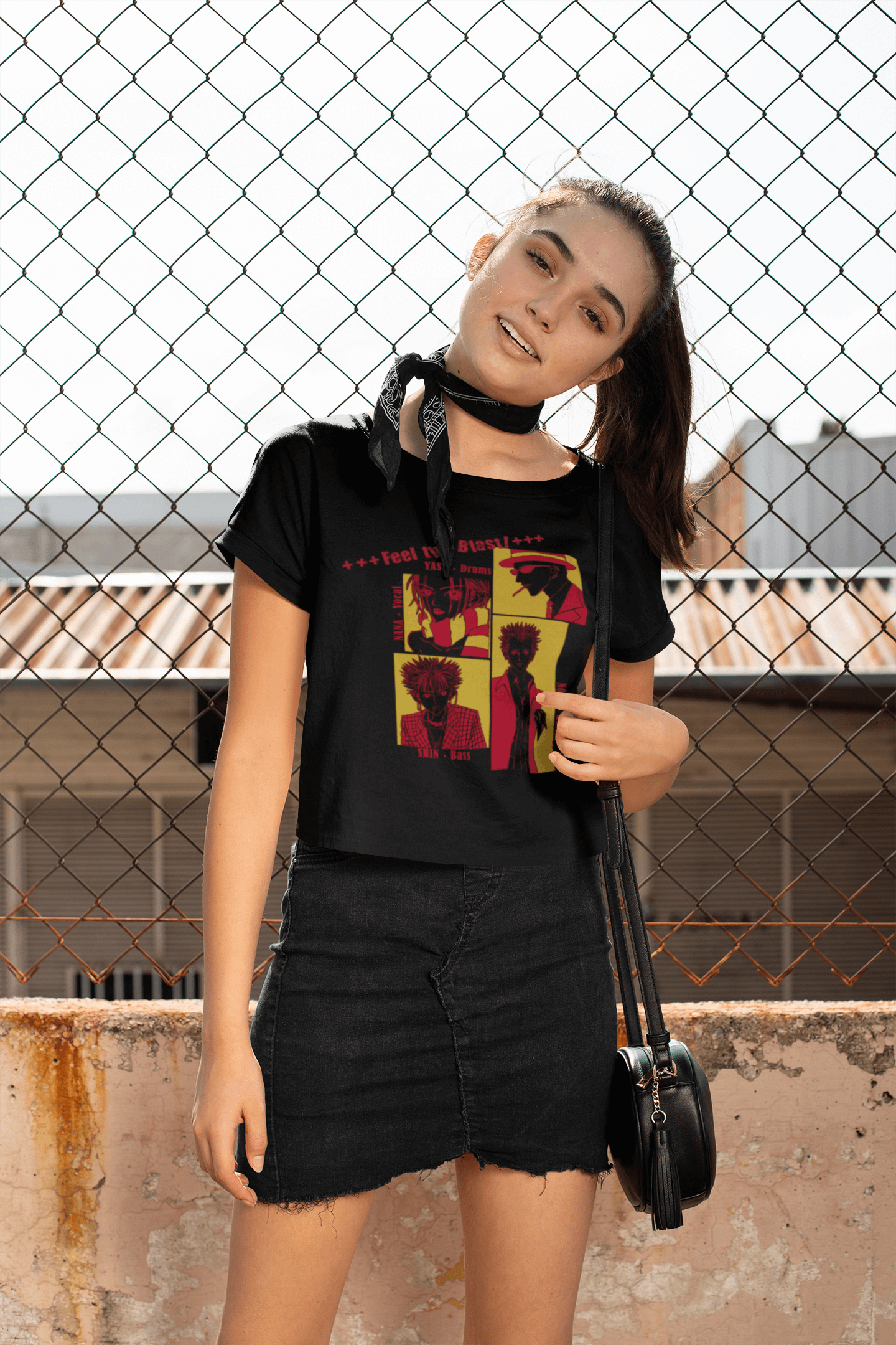Black Stones Crop Tee – Inspired by Nana Fungi Freak
