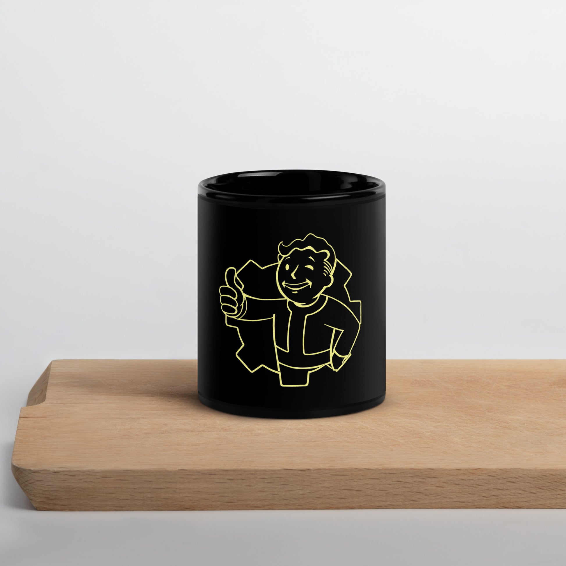 Vault-boy Black Glossy Mug (Fallout)