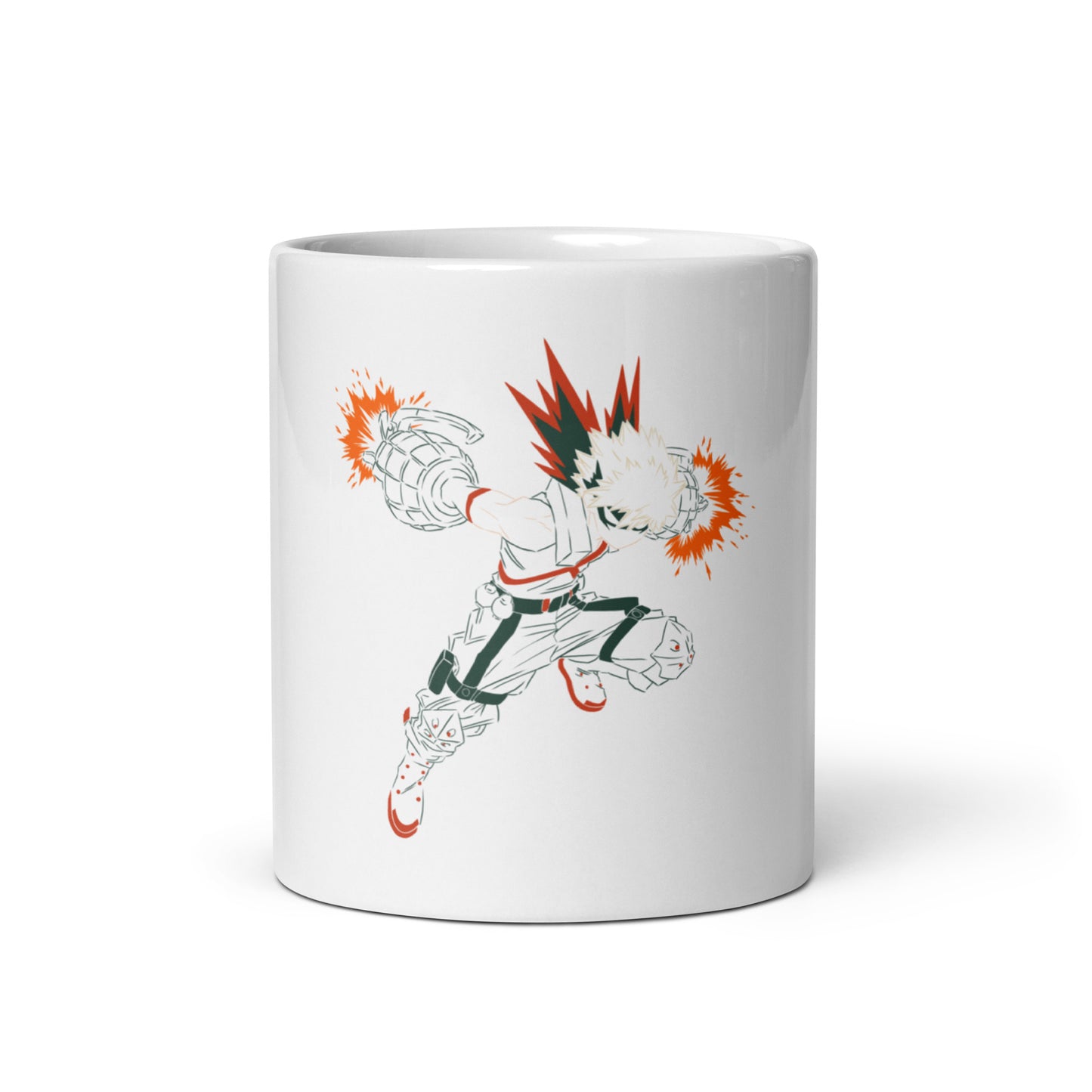 Bakugou White glossy mug (My Hero Academia)