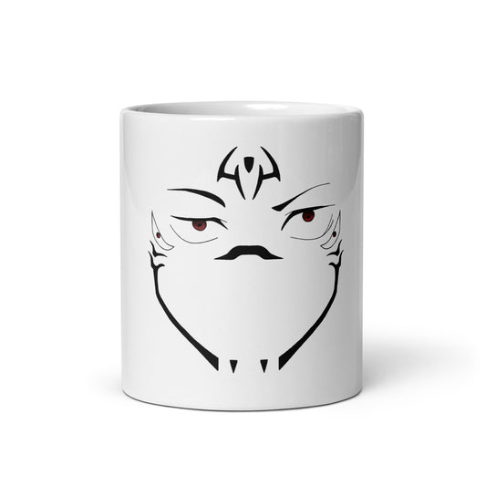 Sukuna Face White glossy mug (Jujutsu Kaisen)