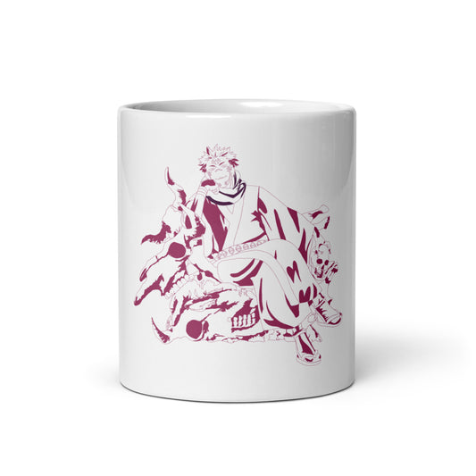 Sukuna White glossy mug (Jujutsu Kaisen)