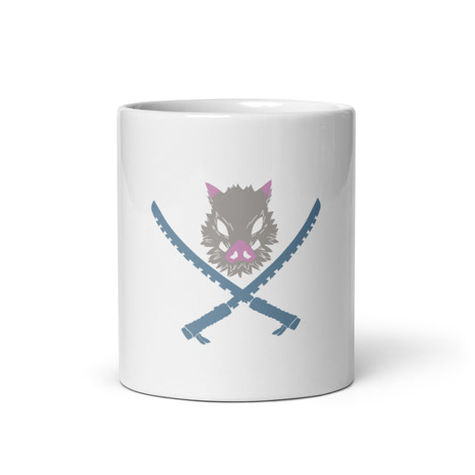 Inosuke White glossy mug (Demon slayer)