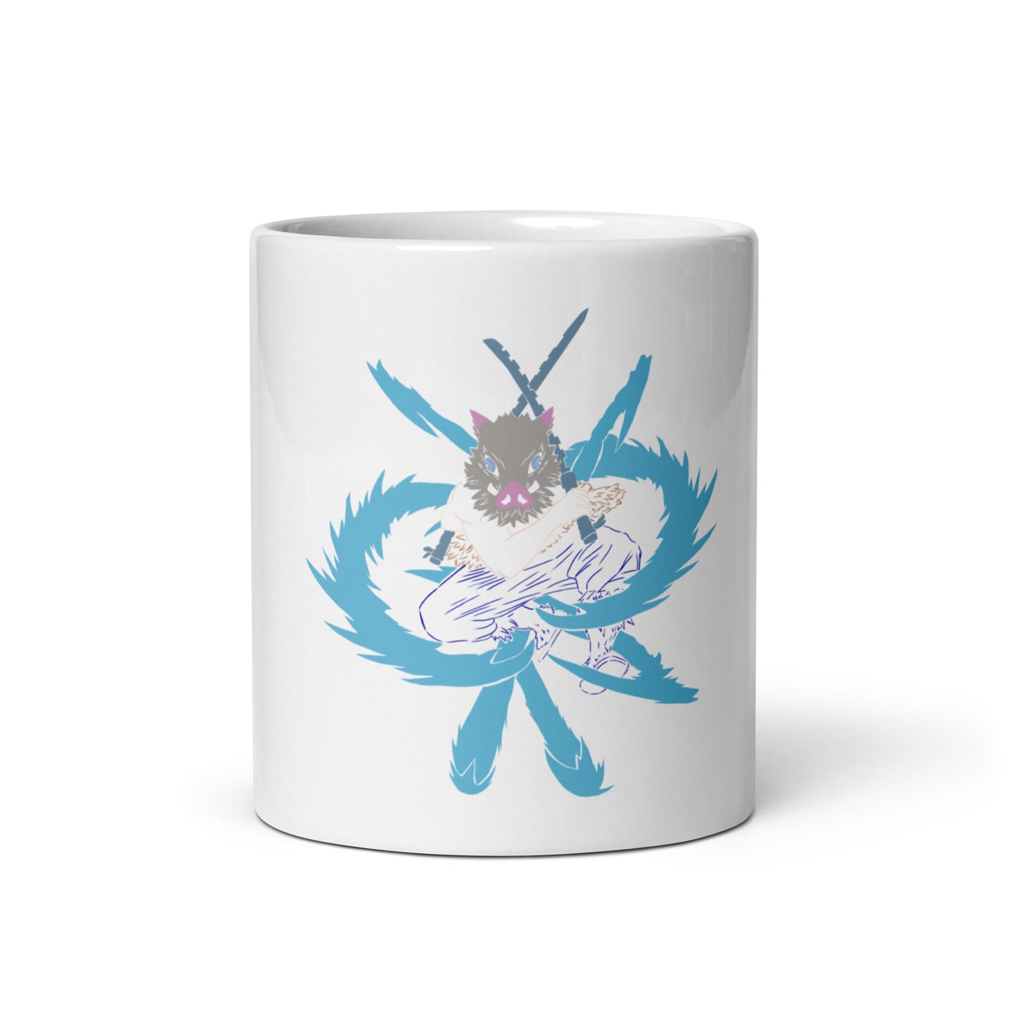 Inosuke White glossy mug (Demon slayer)