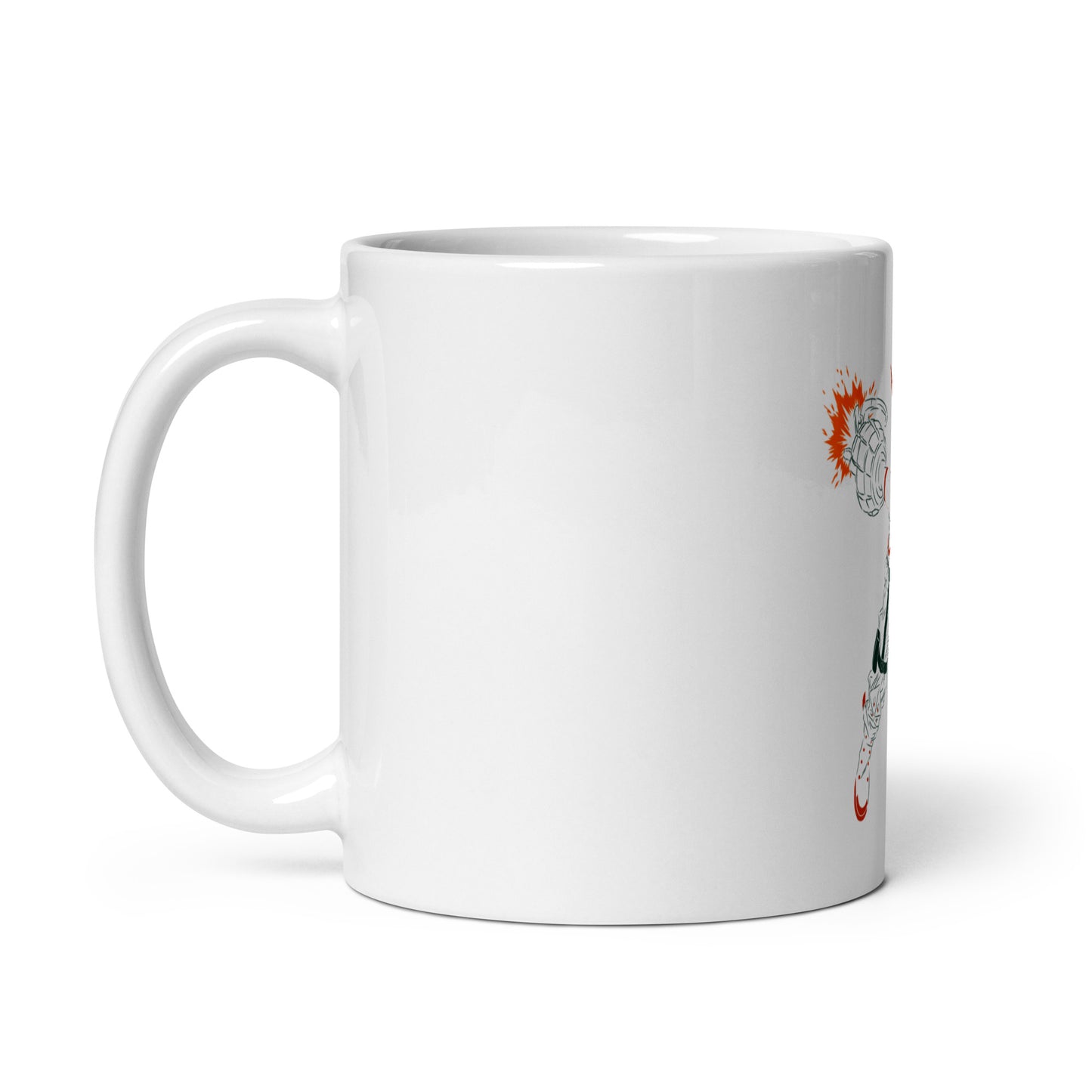 Bakugou White glossy mug (My Hero Academia)