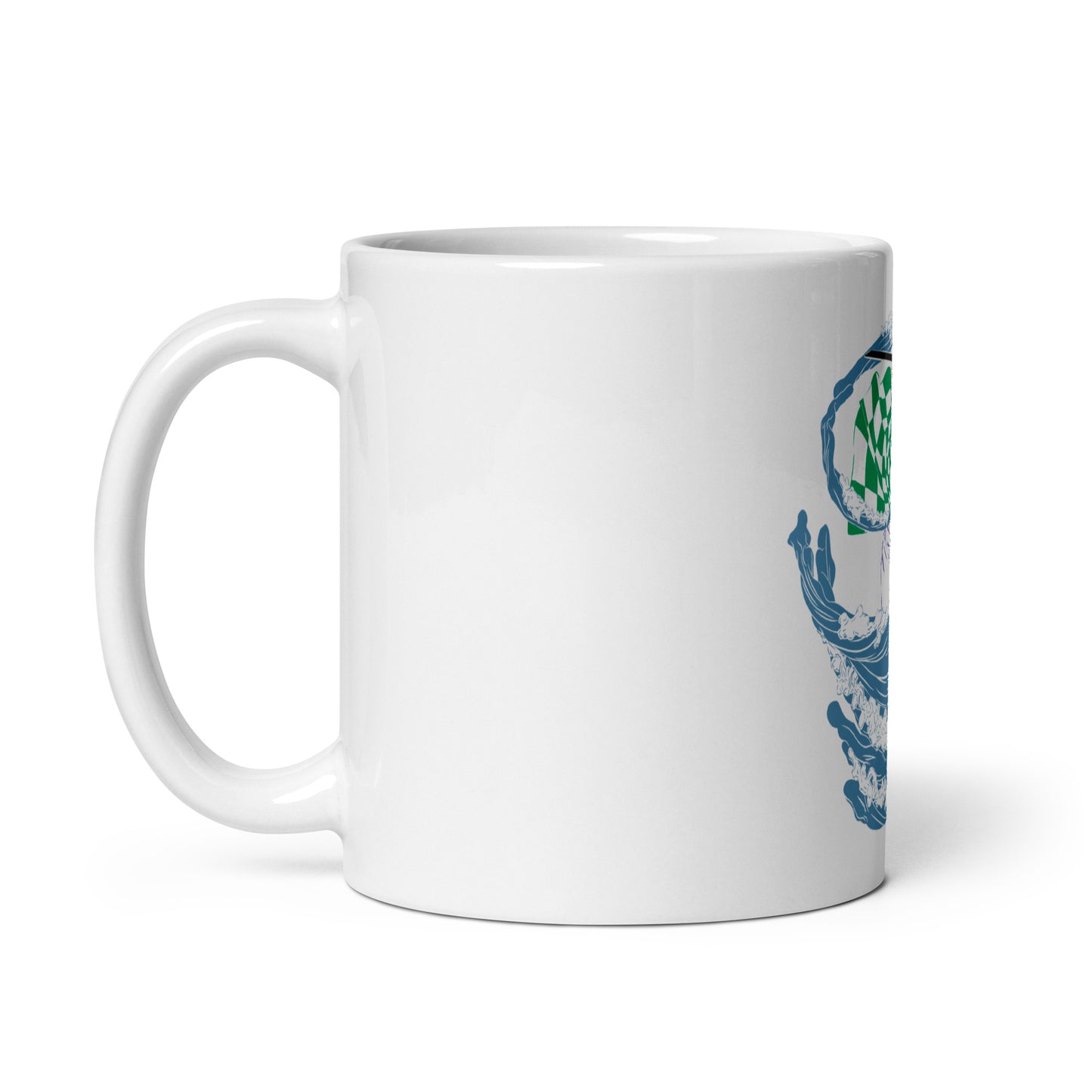 Tanjiro White glossy mug (Demon slayer)