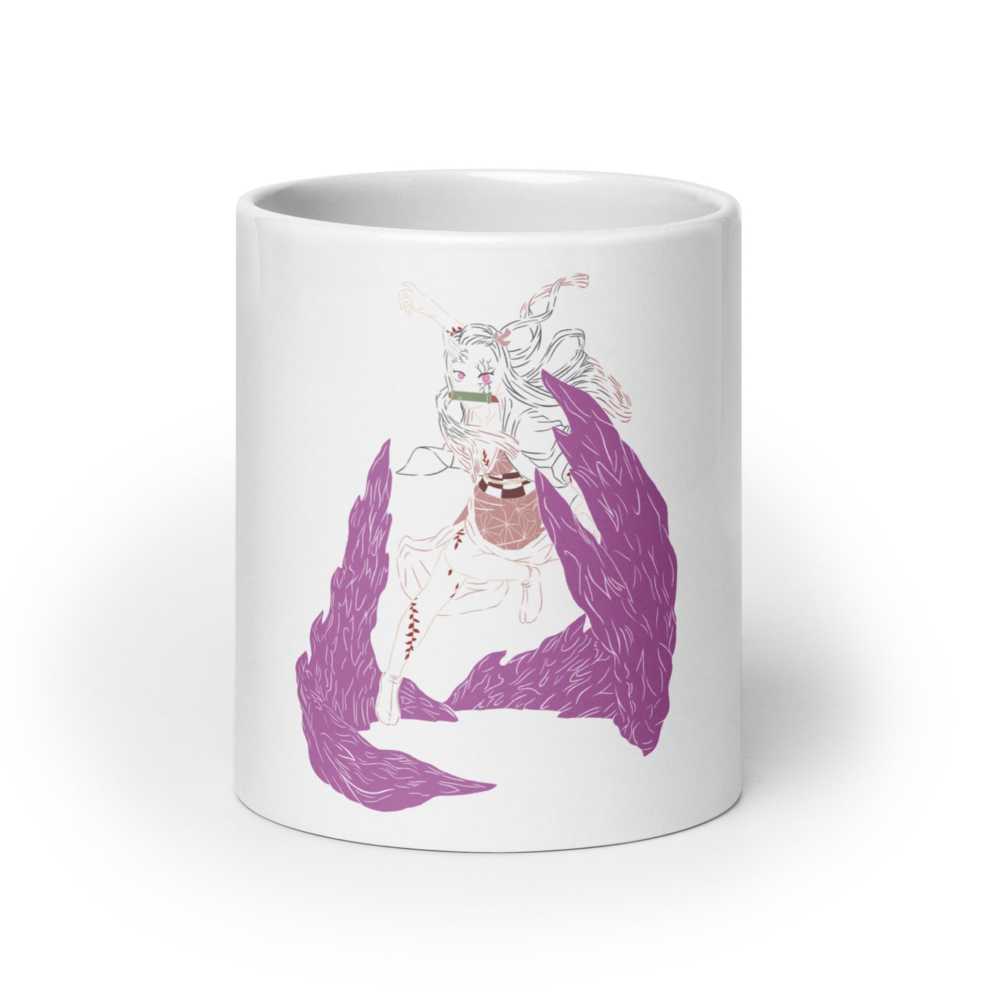 Nezuko White glossy mug (Demon slayer)